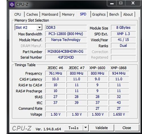 Crucial DDR3 16GB (2X8GB) KIT 1600 MHz PC3-12800 DIMM 240-Pin Non-ECC Memory RAM
