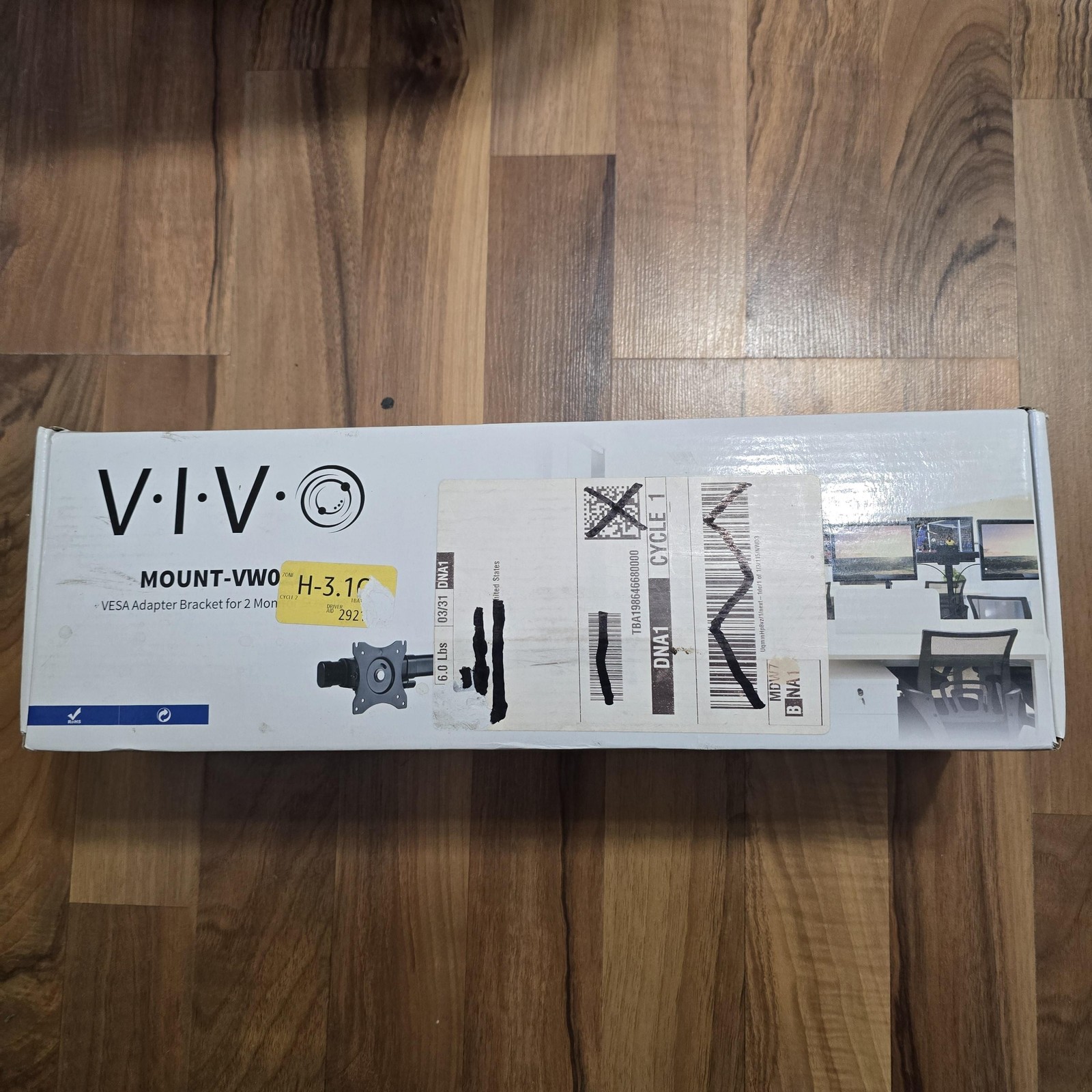 VIVO MOUNT-VW02A Dual Monitor VESA Bracket Mount Arm 75×75 100×100 Black
