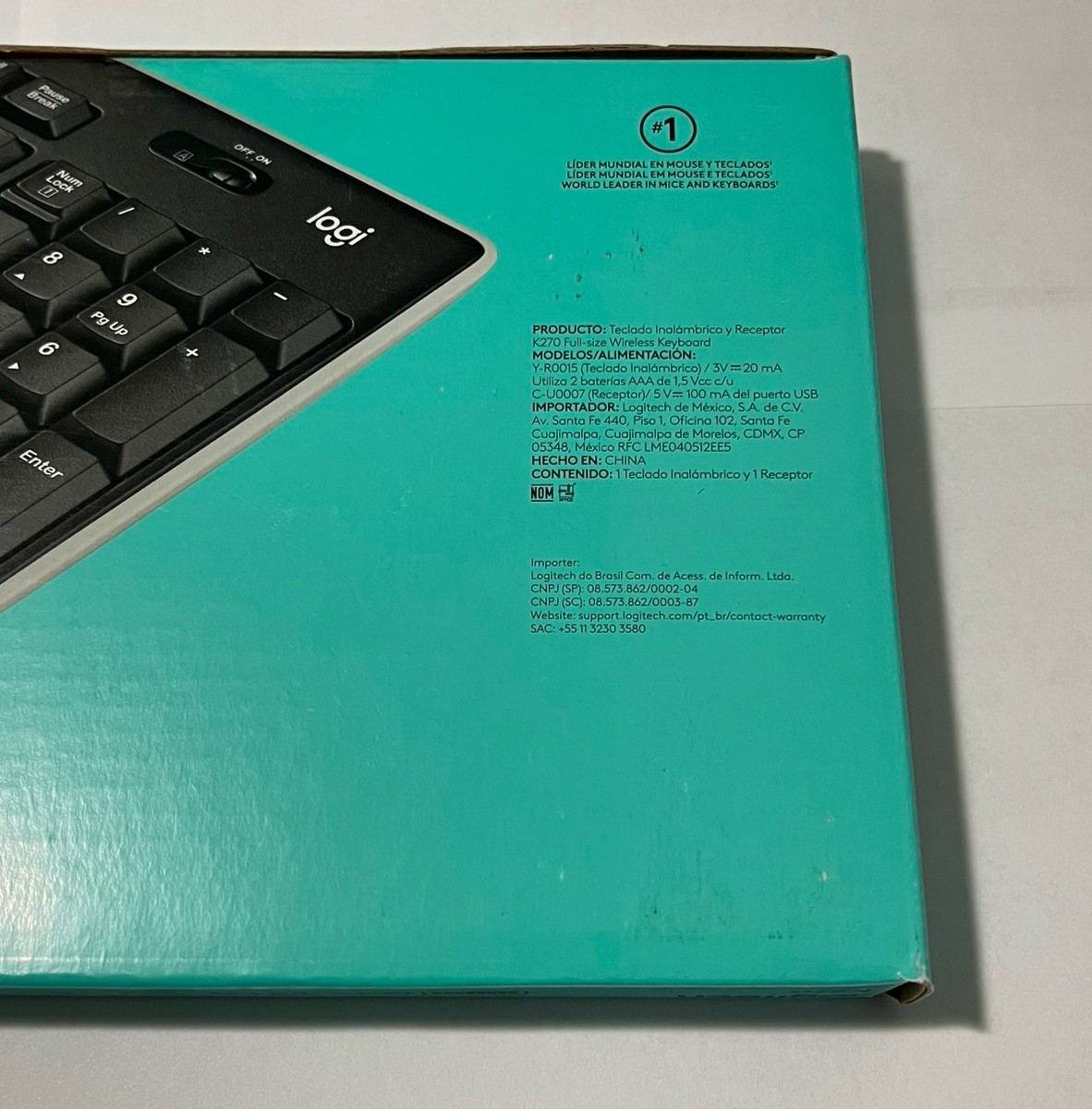 Bulk Logitech K270 Wireless Keyboard For Windows 2.4GHz Wireless Full-Size Black