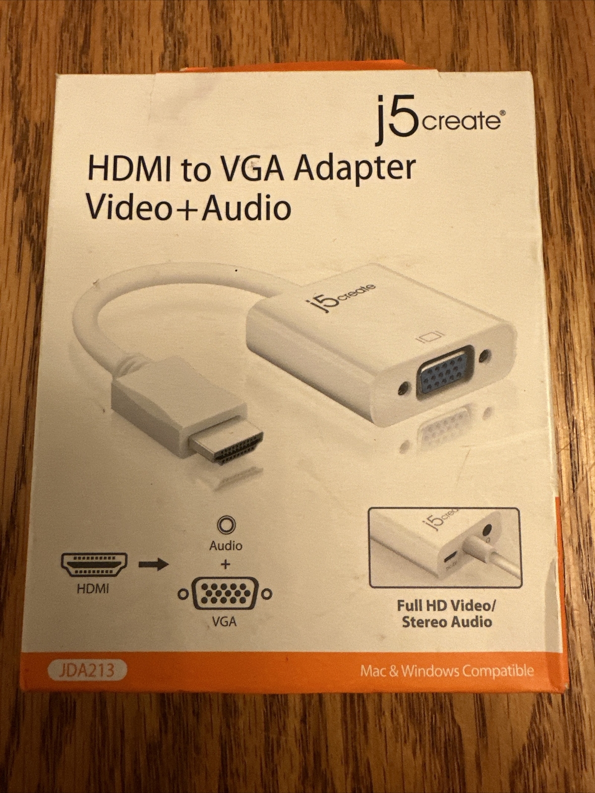j5create JDA213 HDMI™ to VGA Adapter, White New