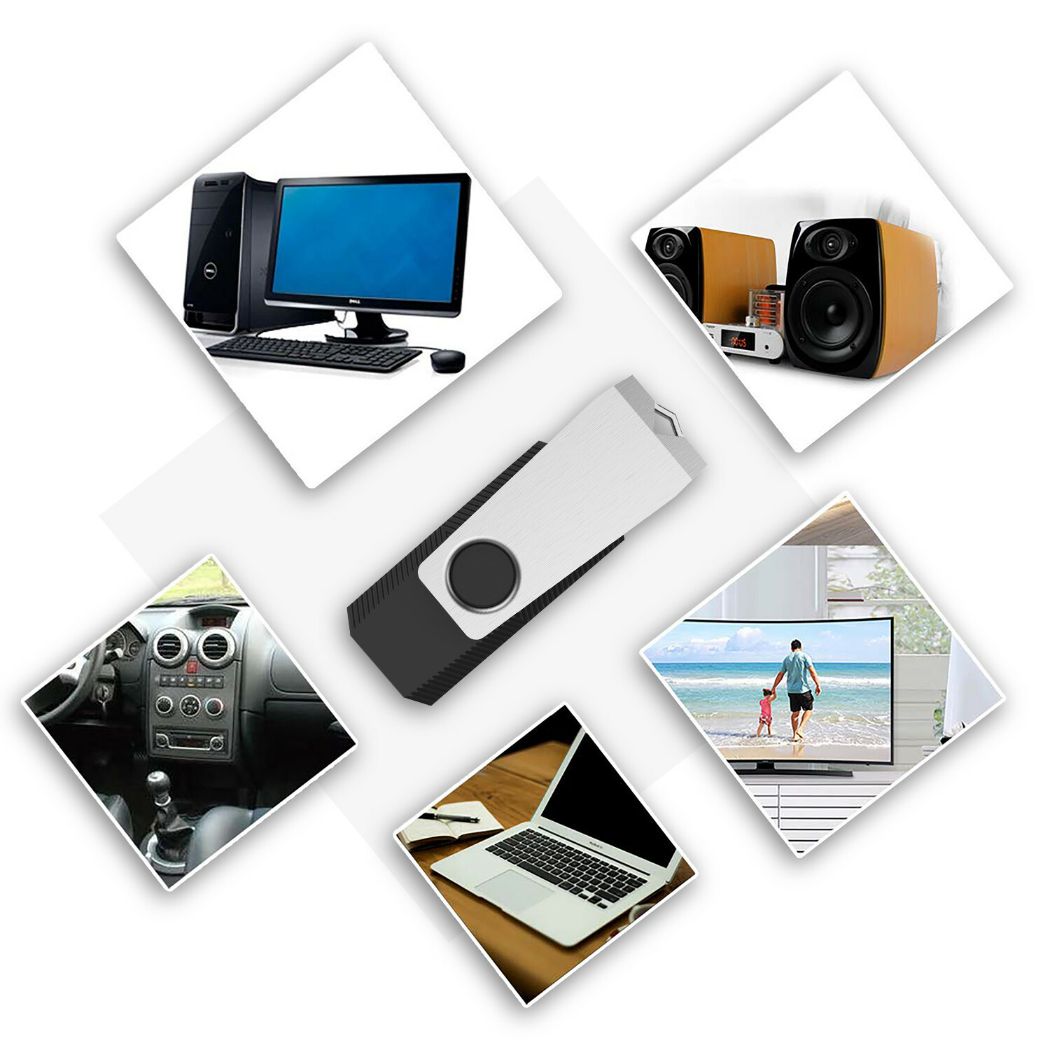 Wholesale Sale 10/ 30/ 50/100pcs 256MB Metal Swivel USB Flash Drive Memory Stick