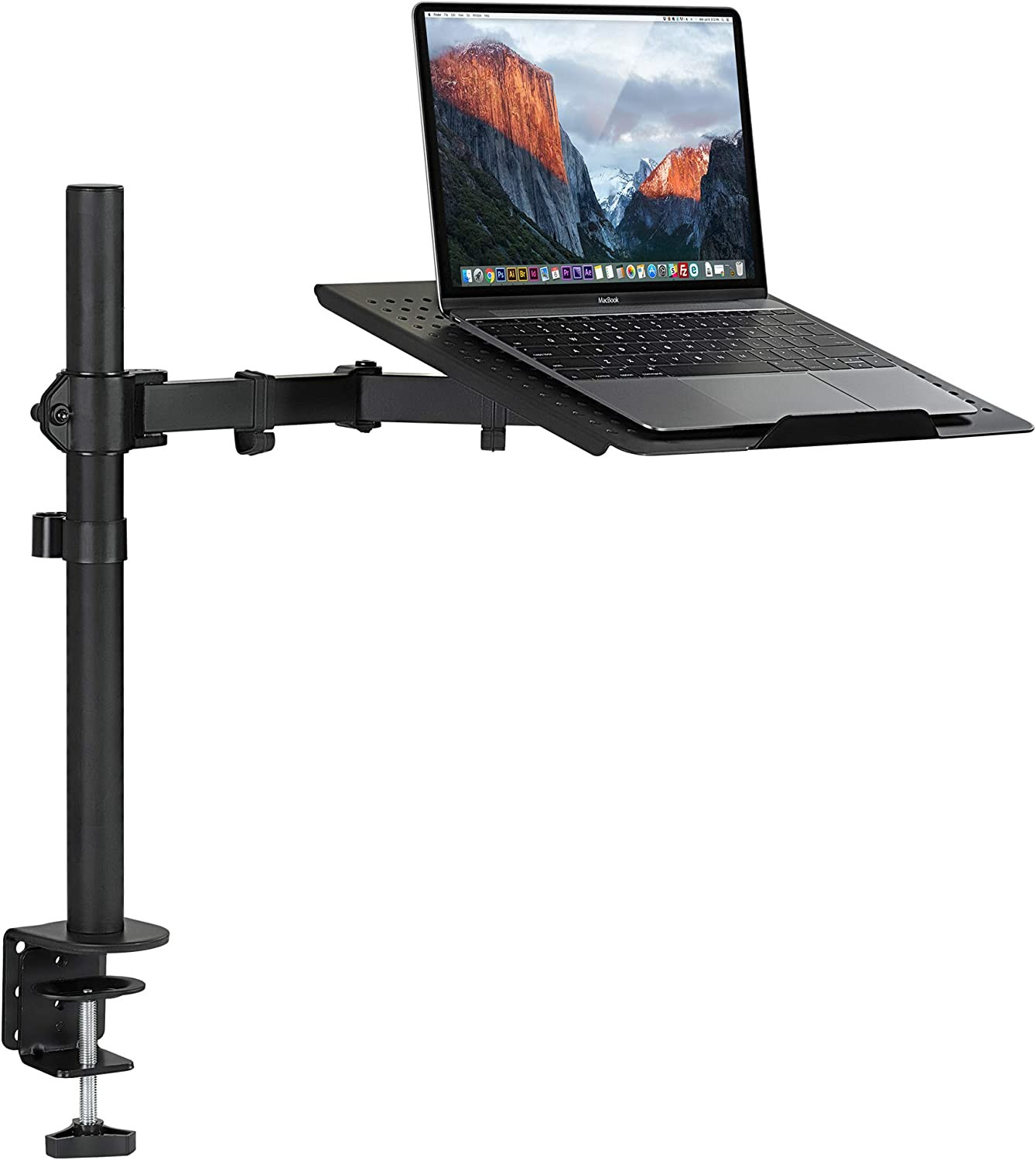 Laptop Desk Stand Mount Articulating Vented Laptop Tray Mount Fully Adjustable