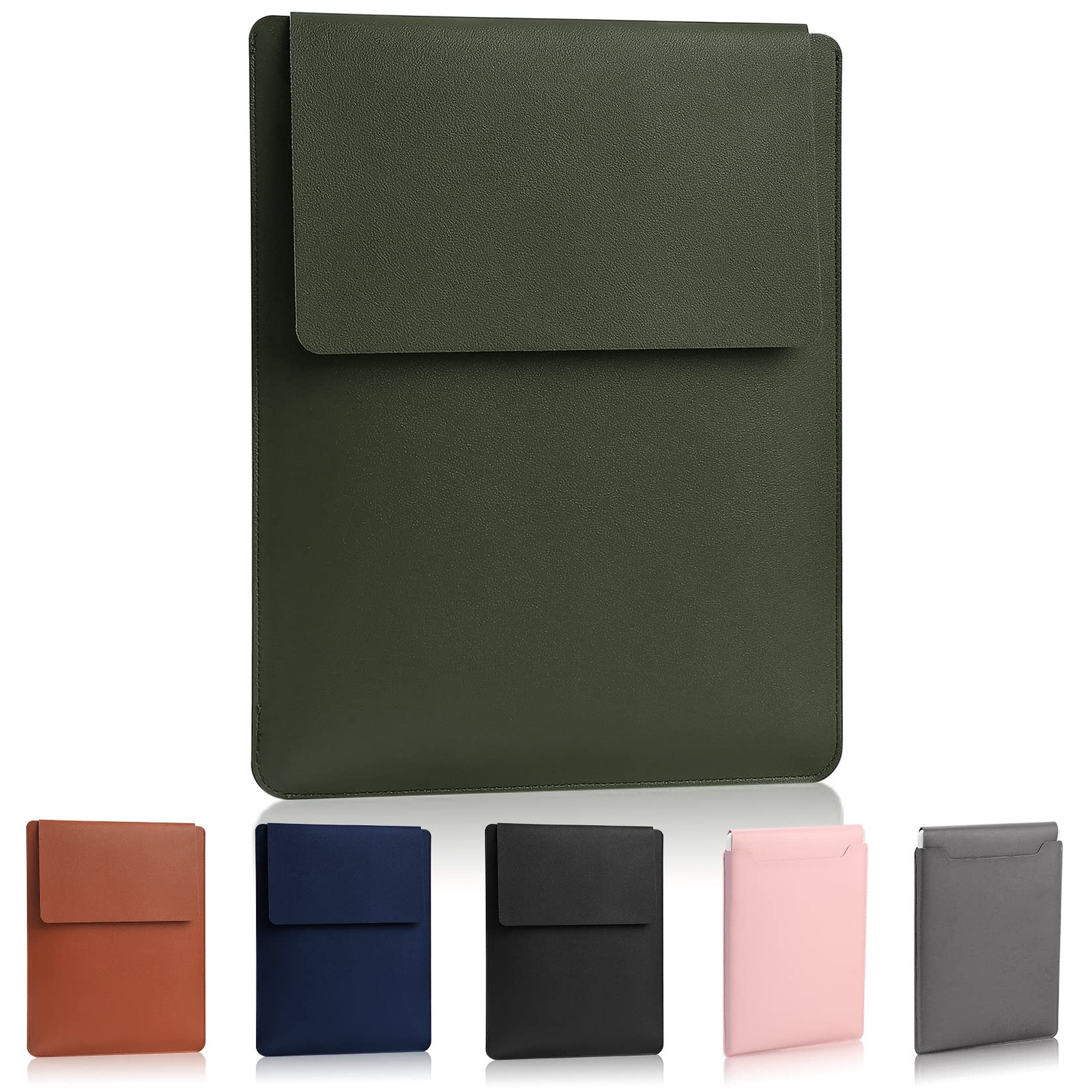 13.3-14″ Laptop Sleeve, Padded Laptop Case, Thin Portable Versatile Dark green