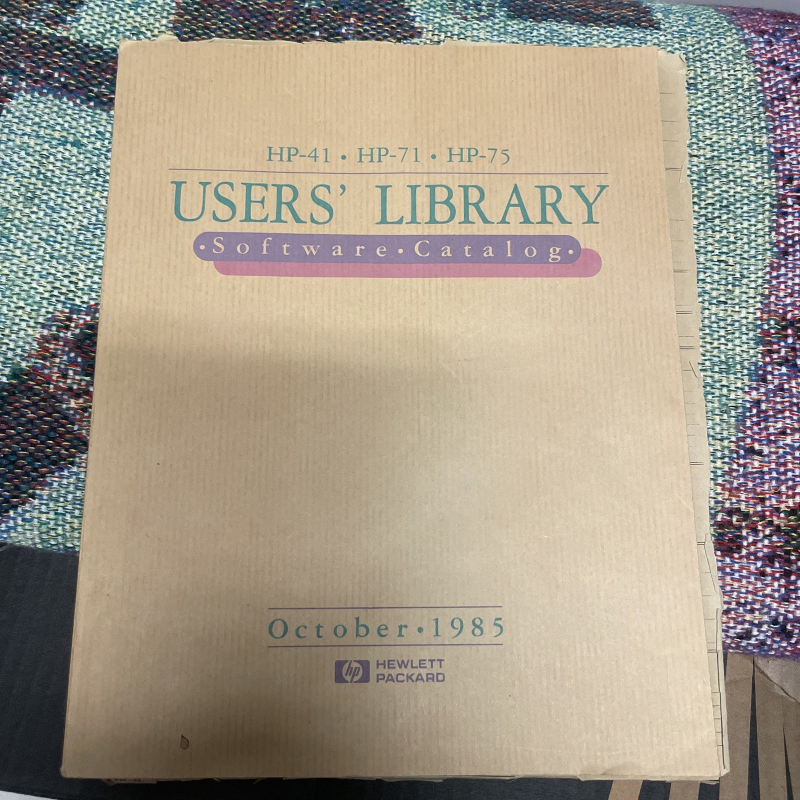 Hewlett Packard users library software catalog 1985 good Hp-19C