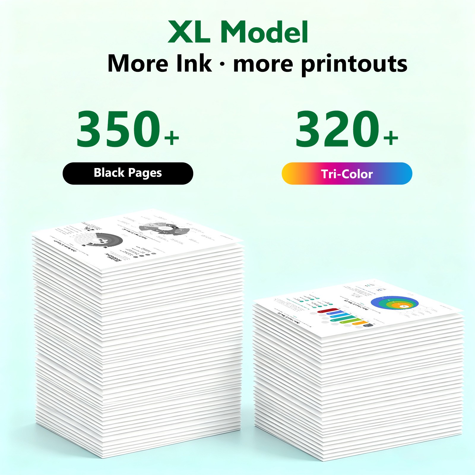 2 Pack PG-275XL CL-276XL Ink Cartridges For Canon PIXMA TS3520 TS3720 TR4720