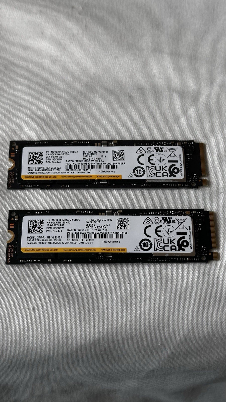 Samsung PM9A1 M.2 NVMe 2280 512GB PCIe SSD Gen4 { MZVL2512HCJQ-00BD2 }