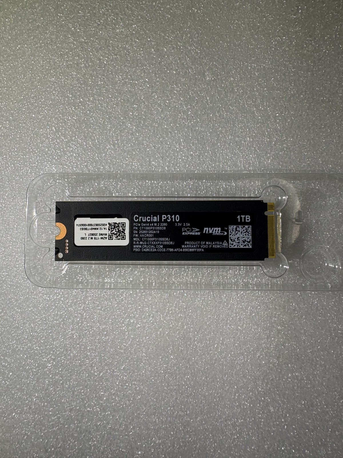 Crucial P3 Plus 1TB NVMe M.2 SSD PCIe Gen4 x4 2280 (CT1000P3PSSD8)