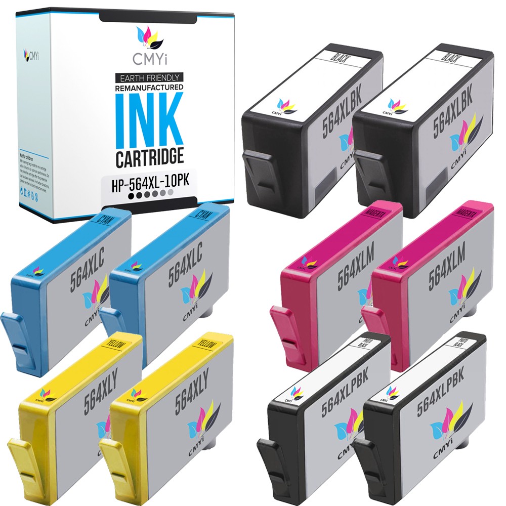Black Color CMYi Ink Lot for HP 564XL Cartridge for PhotoSmart DeskJet OfficeJet