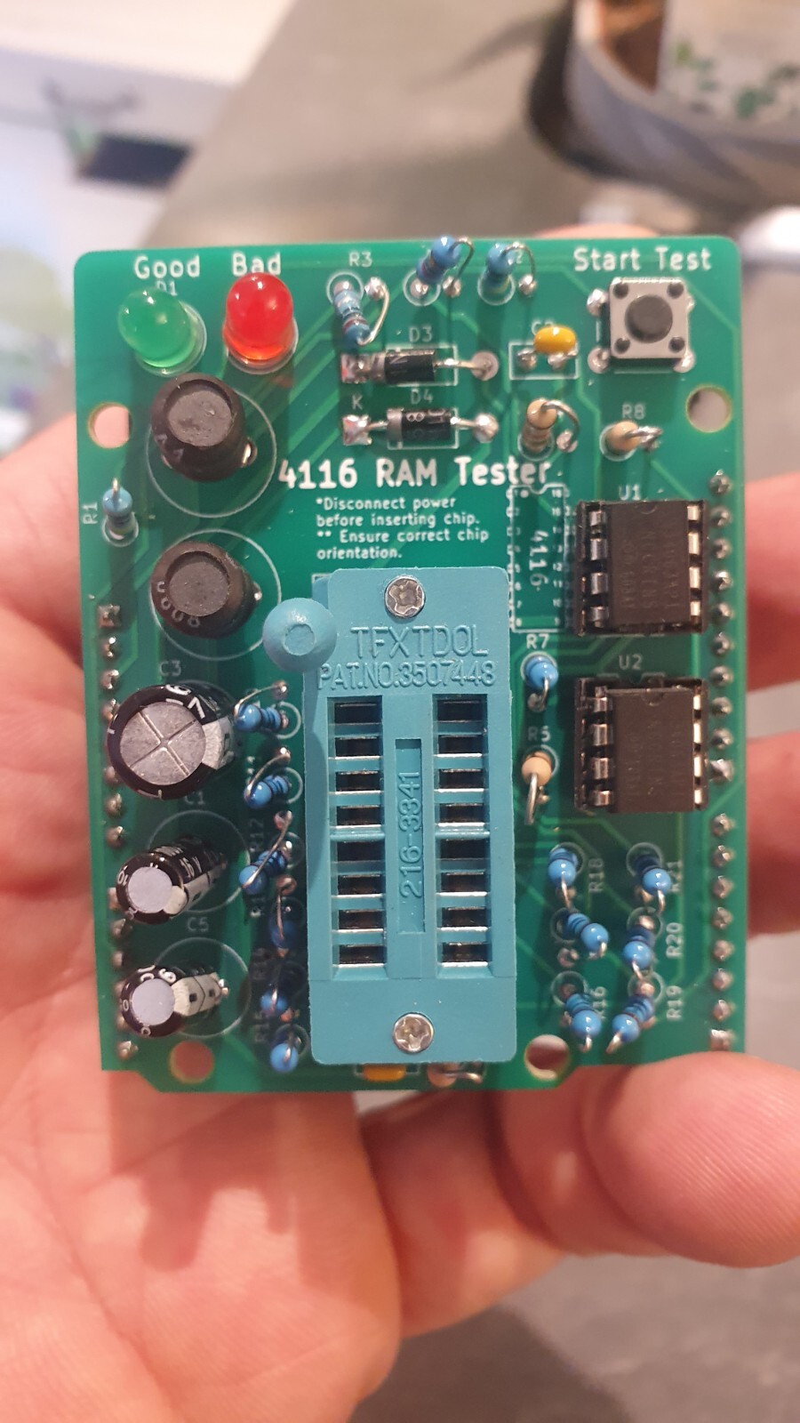 4116 RAM DRAM Memory Tester Kit Works with Arduino Uno DIY Solder