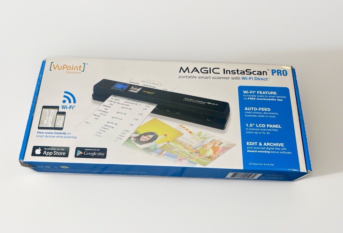 VuPoint Magic InstaScan Pro Wi-Fi portable smart scanner 1200×1200 DPI Blue