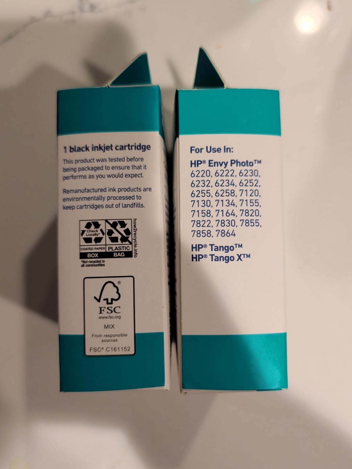 2 – Wexford Black Ink 64 HP Tango Envy Photo Inkjet Cartridge N9J90AN – New