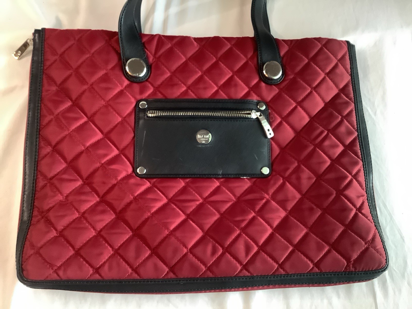 Knomo London Laptop Bag Marina Red And Black B1