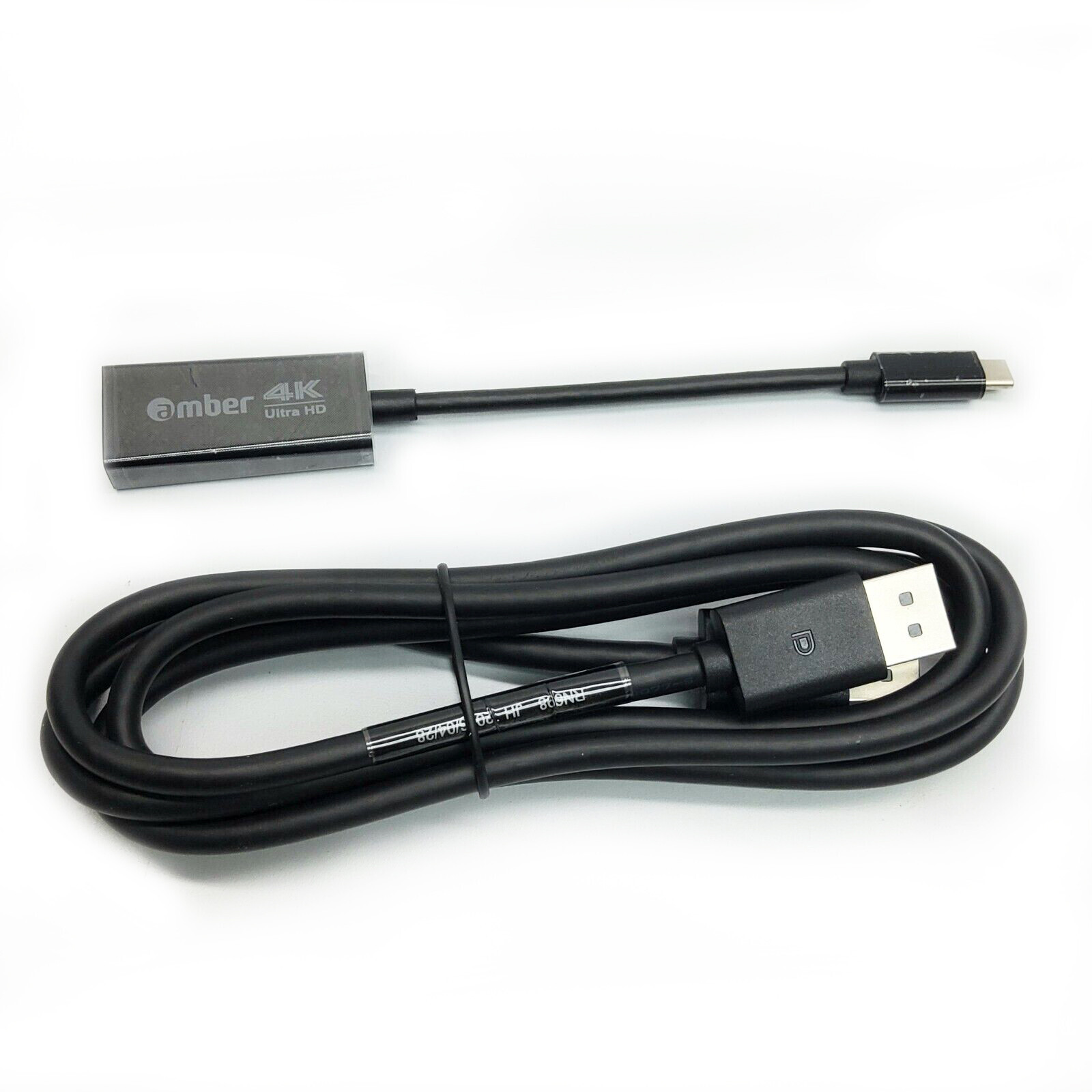 Amber USB-C Type to DisplayPort Adapter + DisplayPort Cable 6Ft