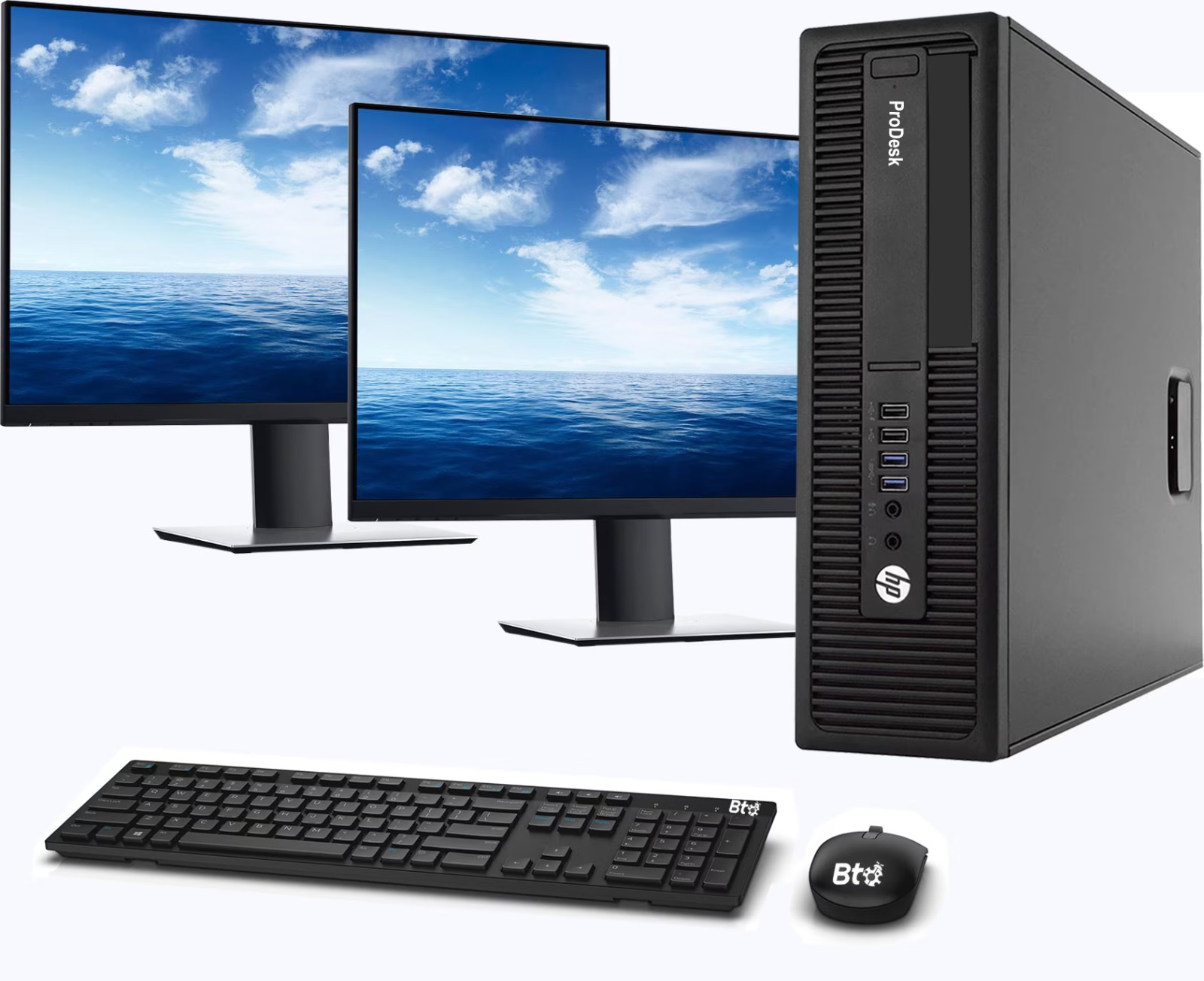 HP 600 G2 SFF Desktop PC i7 up to 32GB RAM 1TB SSD 23″ Monitors Win11 WiFi