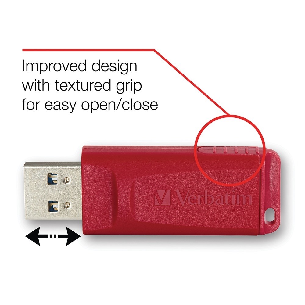 Verbatim 98703 3-Pack 8GB USB 2.0 Flash Drive in Red, Green, and Blue…