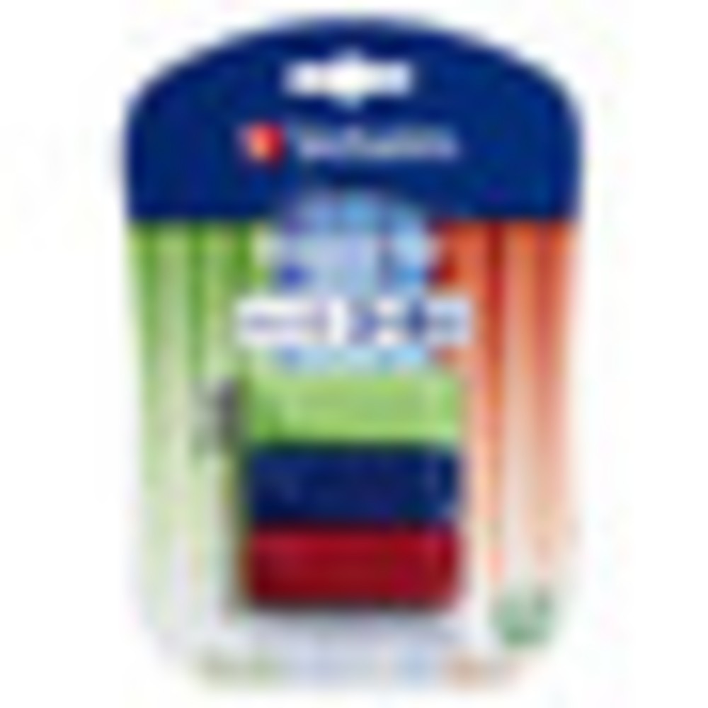 Verbatim 98703 3-Pack 8GB USB 2.0 Flash Drive in Red, Green, and Blue…