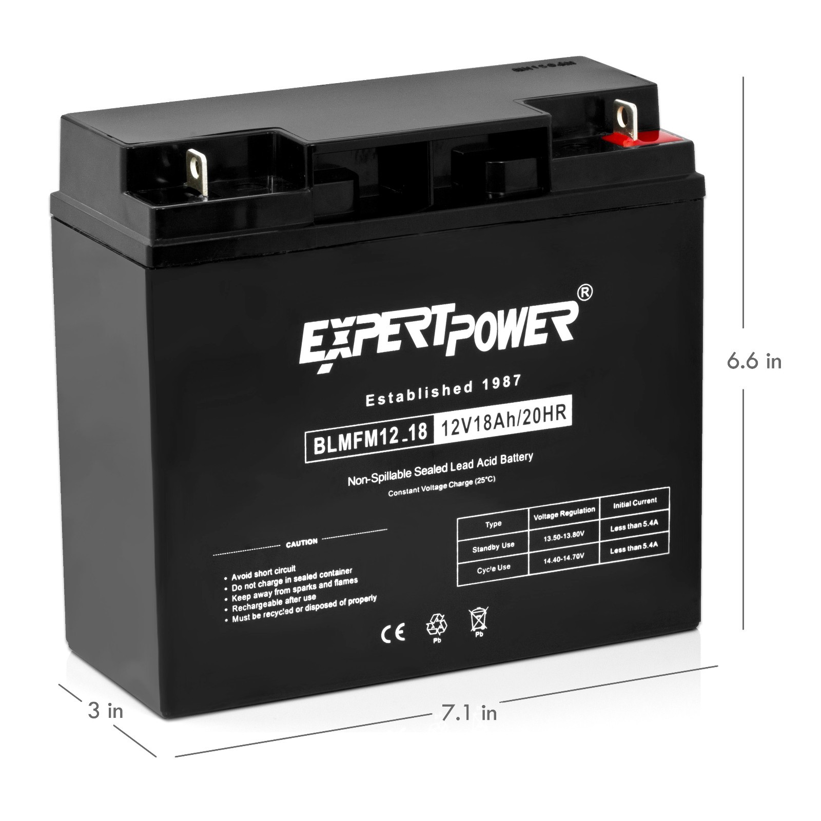 2 PACK Expert Power APC RBC7 Cartridge Battery Replacement for UPS Backup System