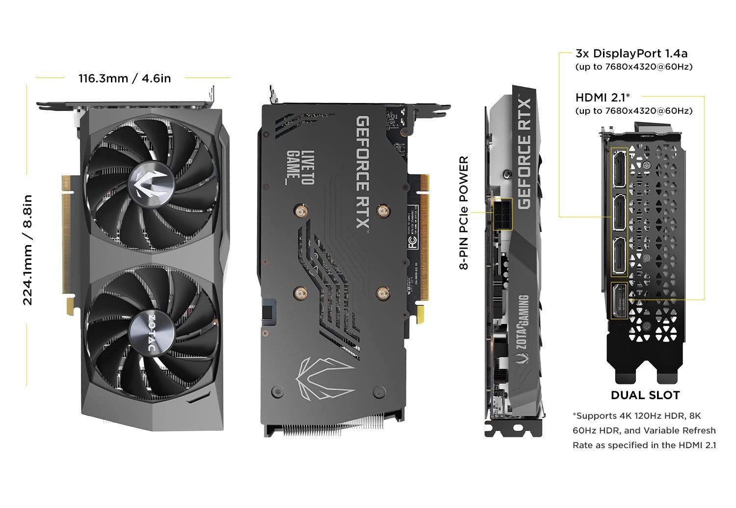 Zotac Gaming Geforce RTX 3050 Twin Edge OC 8GB GDDR6 “MISSING User Manual”
