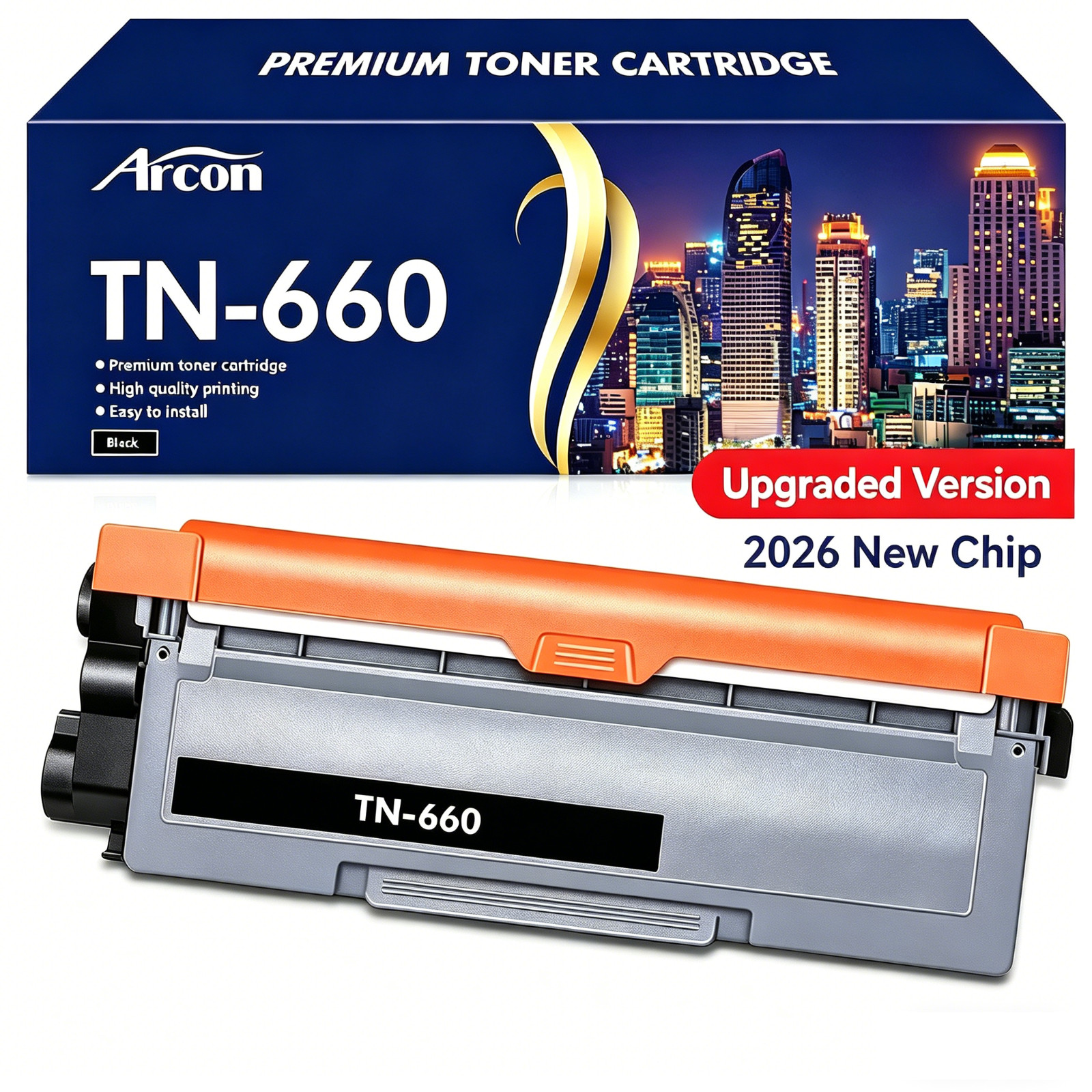 High Yield TN660 Toner Cartridge for Brother MFC-L2700DW MFC-L2740DW DCP-L2540DW