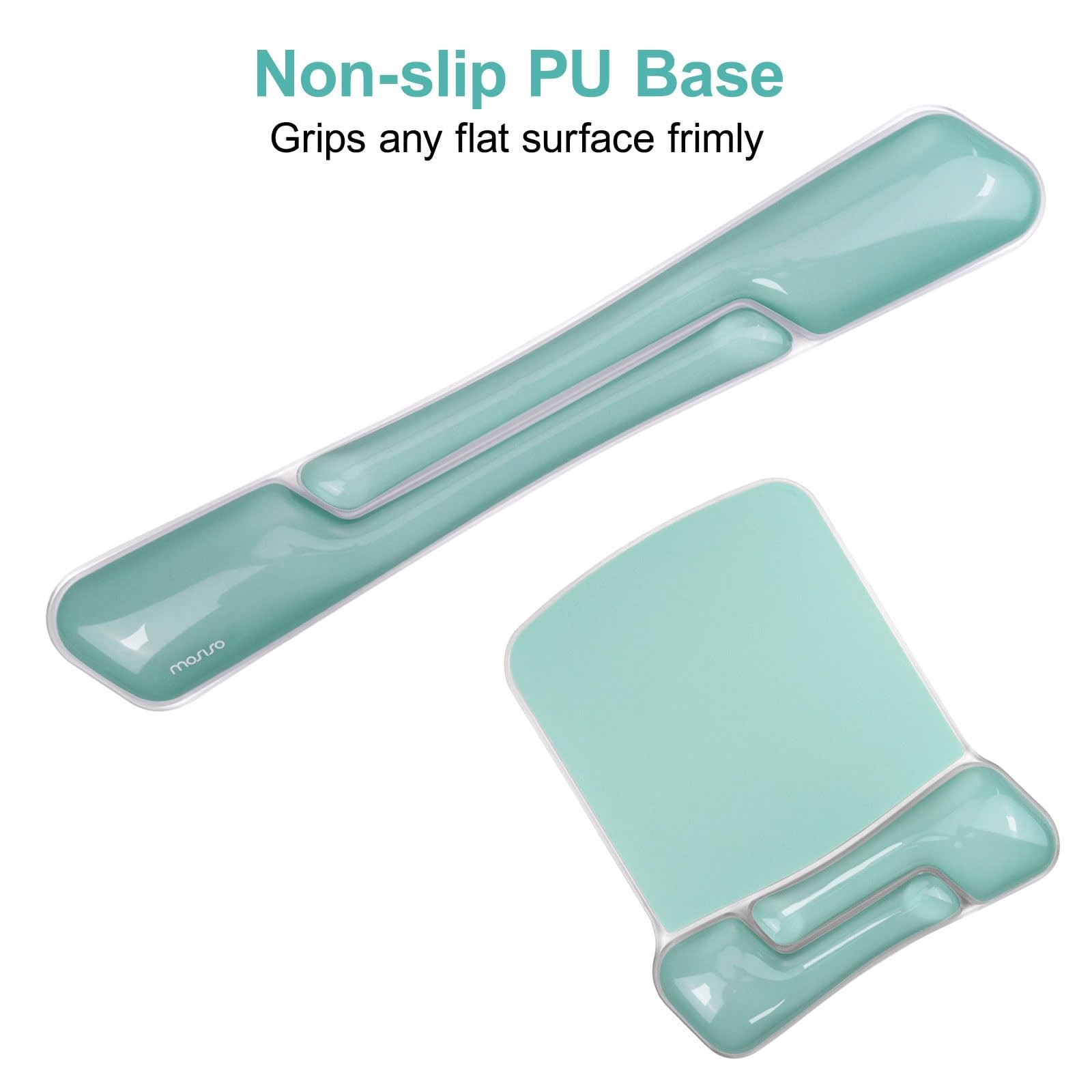 MOSISO Gel Wrist Rest Support for Mouse 17.52 x 2.76 inches, Green