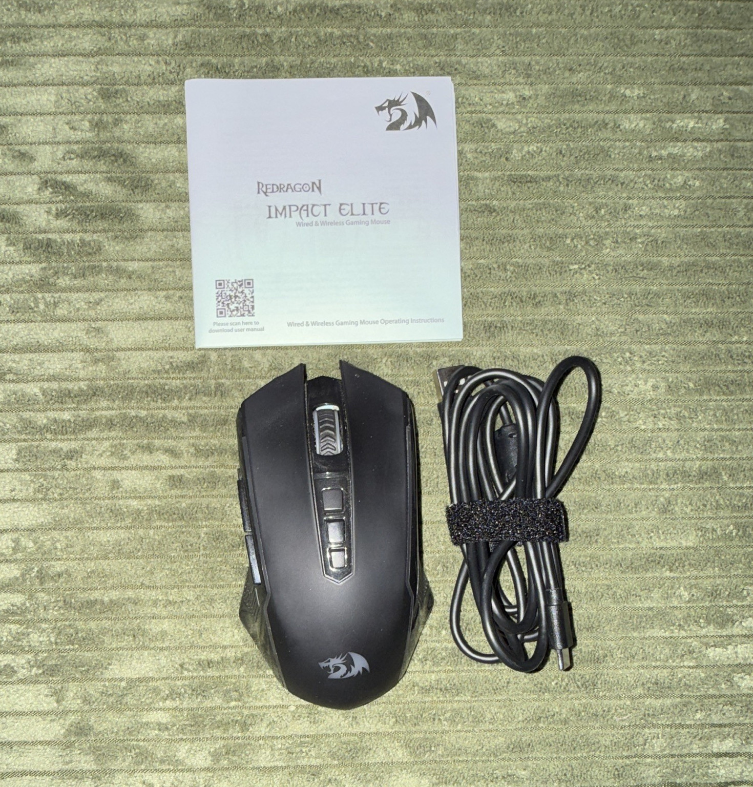 Redragon Impact Elite M913-WS Wired/Wireless Gaming Mouse 8000 DPI 18 Btn Black