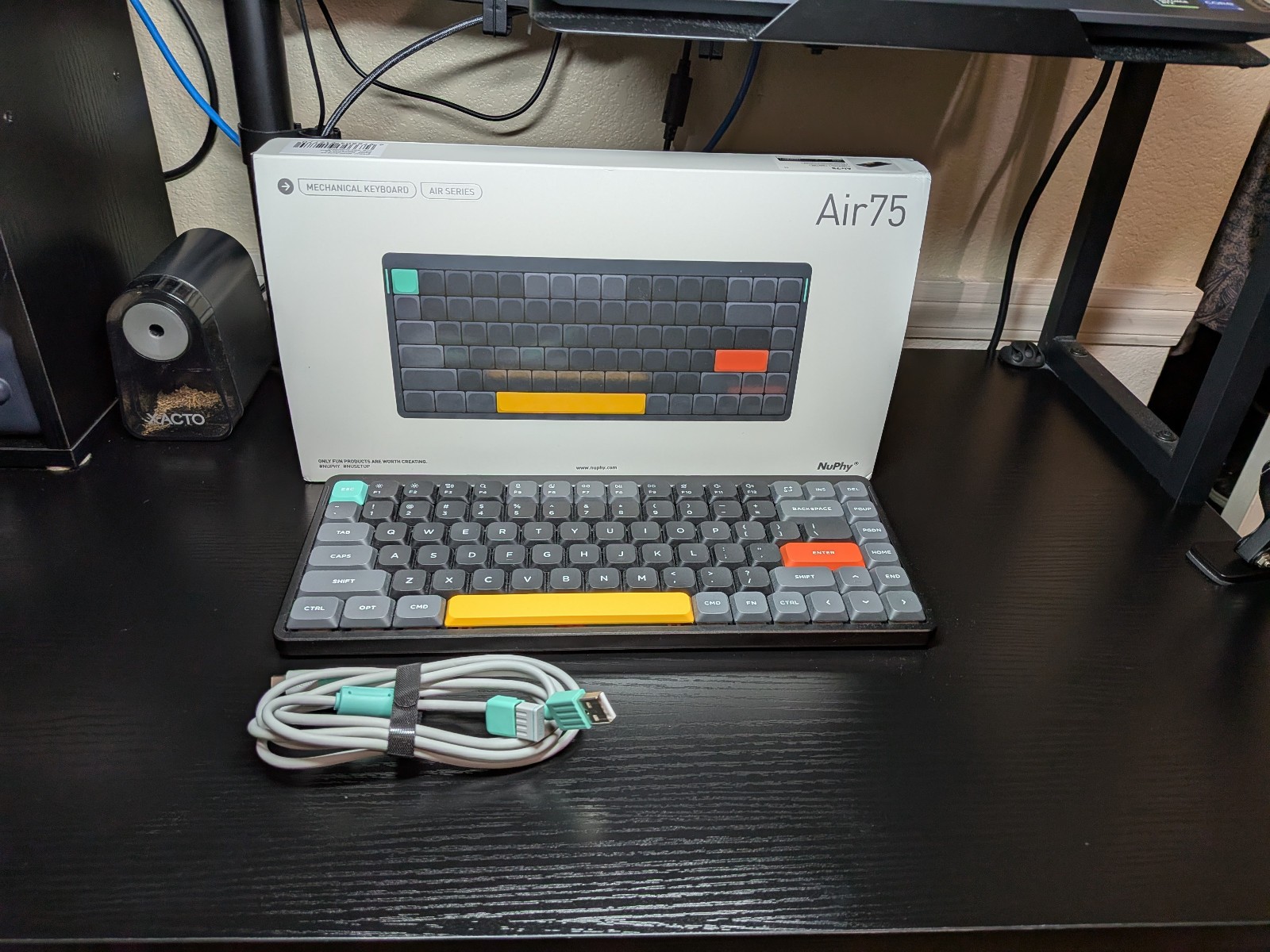 Nuphy Air75 V2 75 – Low Profile Wireless Mechanical Keyboard – Basalt Black
