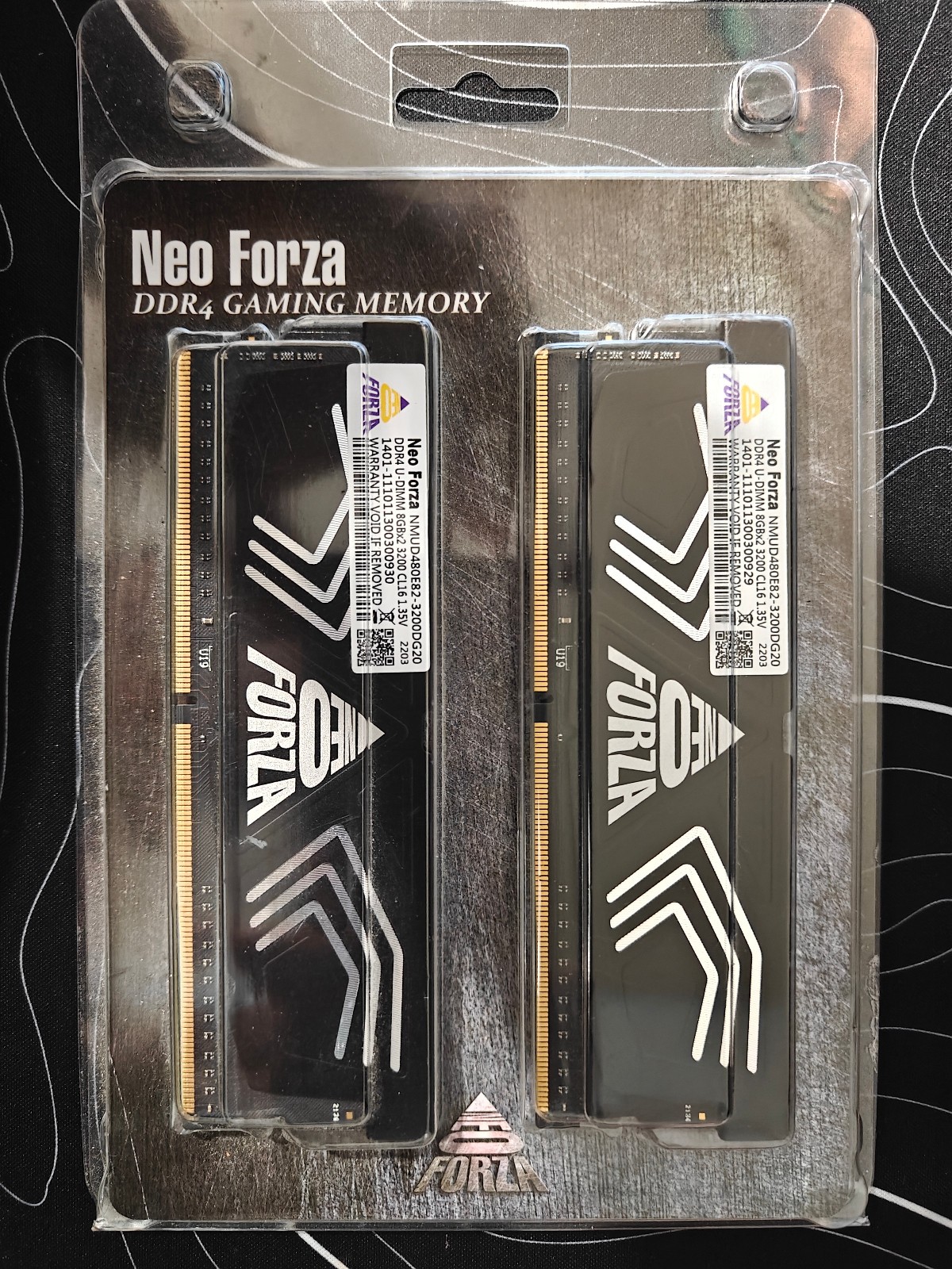 NEO FORZA PC4-24000 (DDR4-3000) 16GB (2x8GB) Memory RAM Kit – Sealed