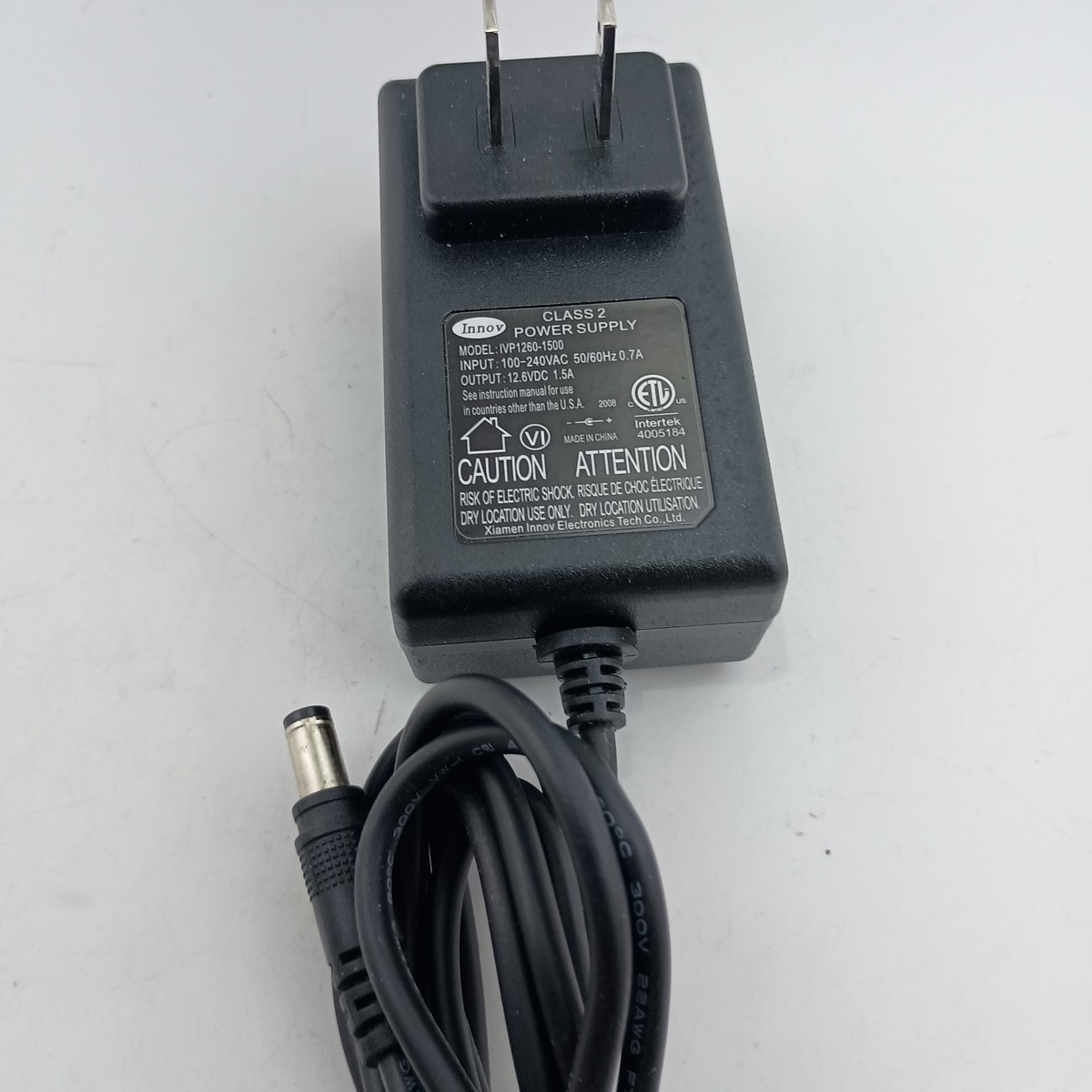 #P) Innov IVP1260-1500 12.6V 0.7A Power Supply