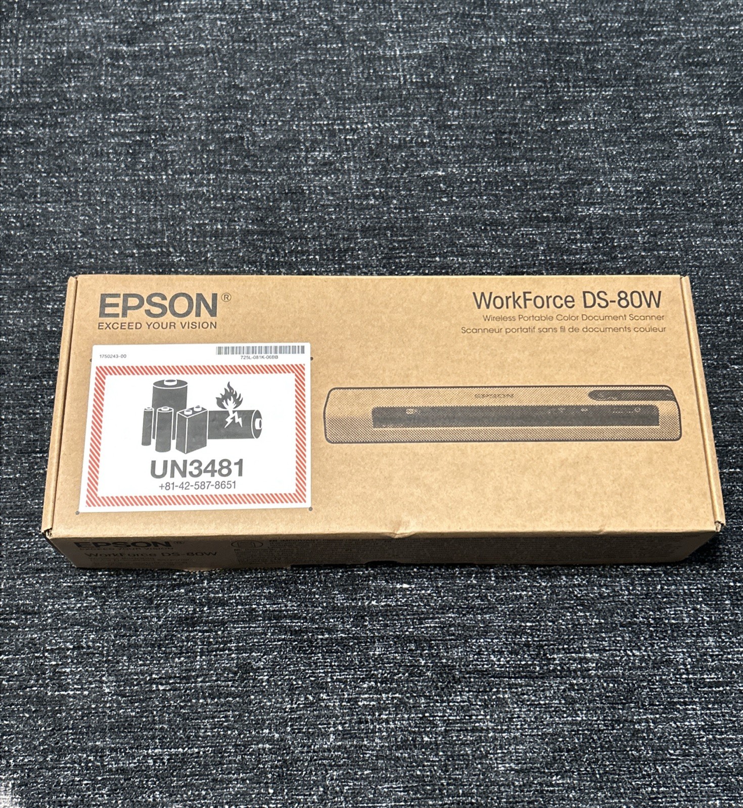 Epson Workforce DS-80W Wireless Portable Color Document Scanner – Brand New!