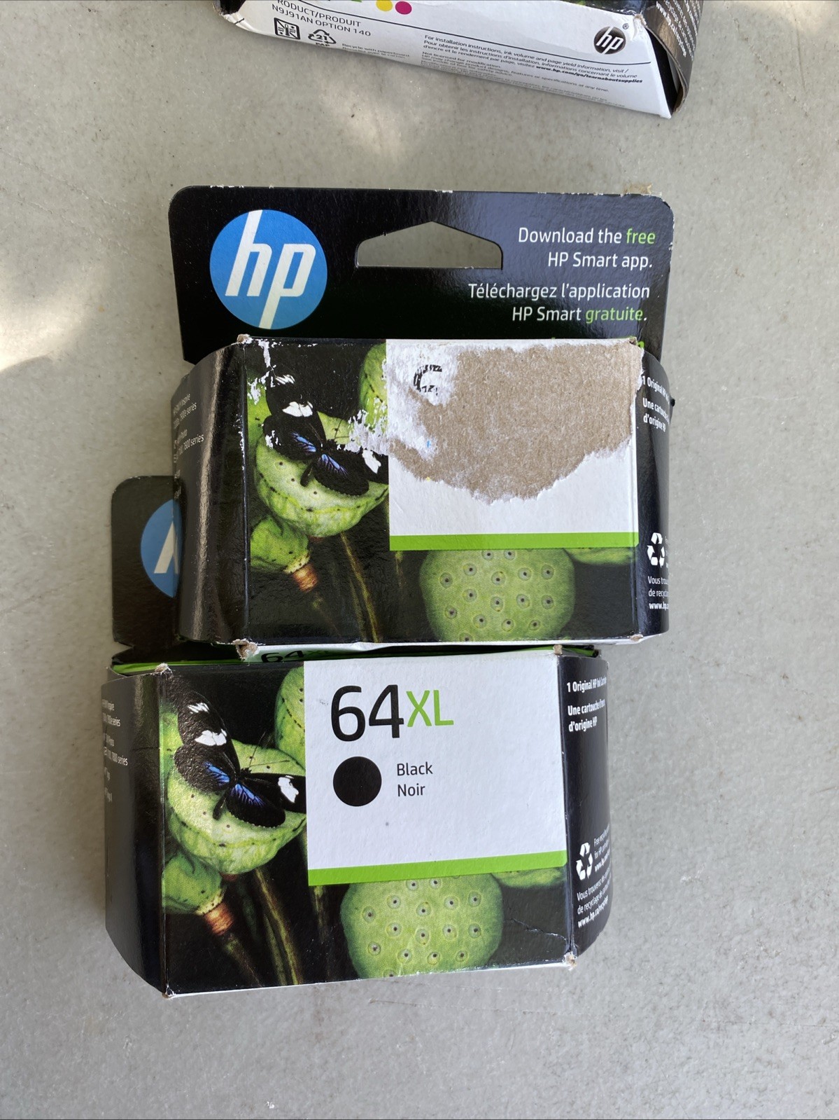 HP 64XL Black And 64 Tricolor Original Genuine Ink Cartridges