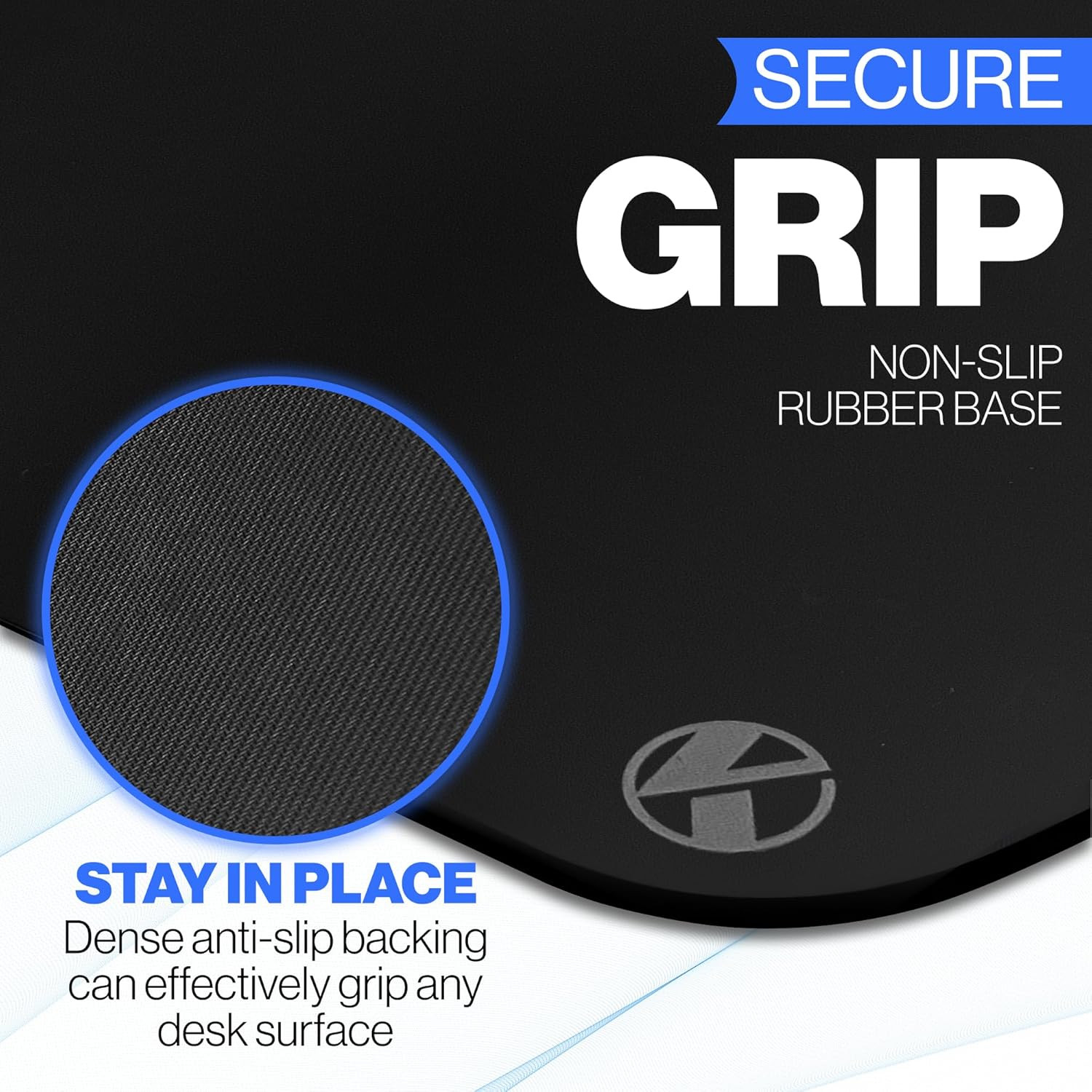 Large Metallic Coated Hard Surface Mouse Pad Black Smooth Glide for Gaming