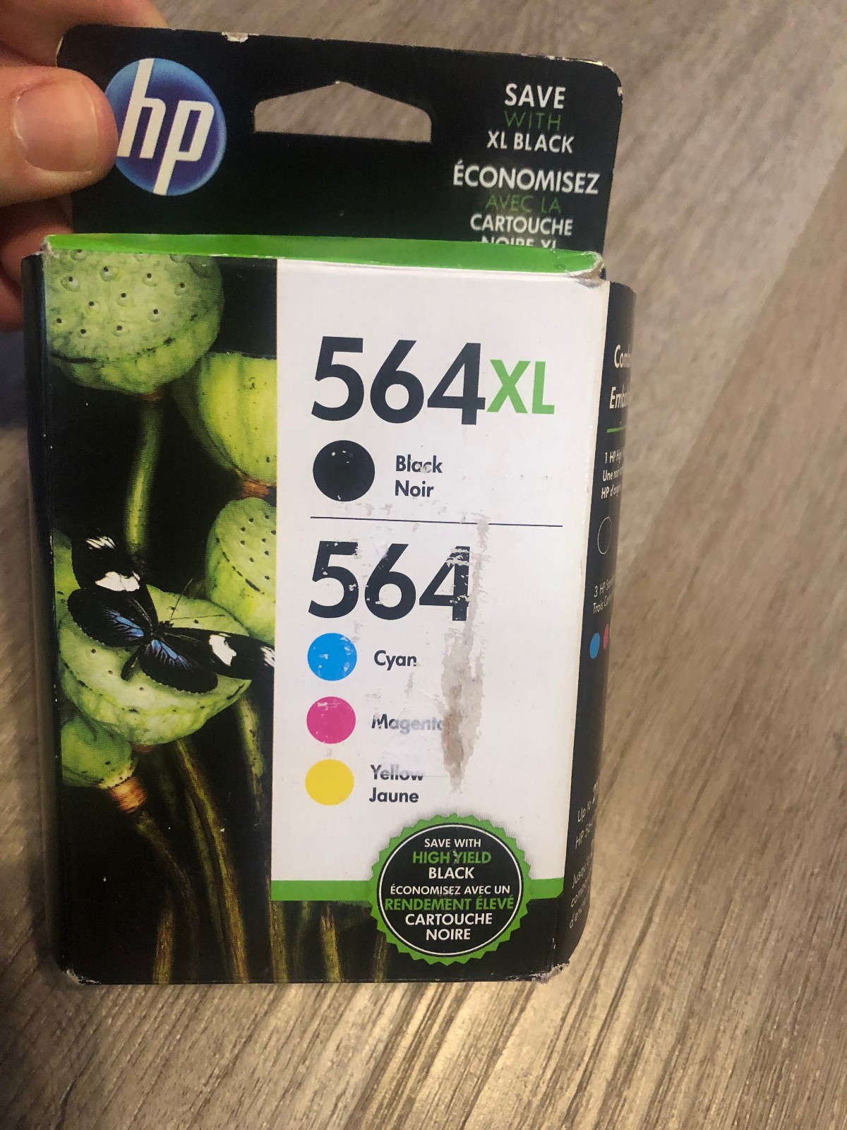 New HP 564XL 564 N9H60FN Black, Yellow, Cyan and Magenta Ink Cartridge 4-Pack