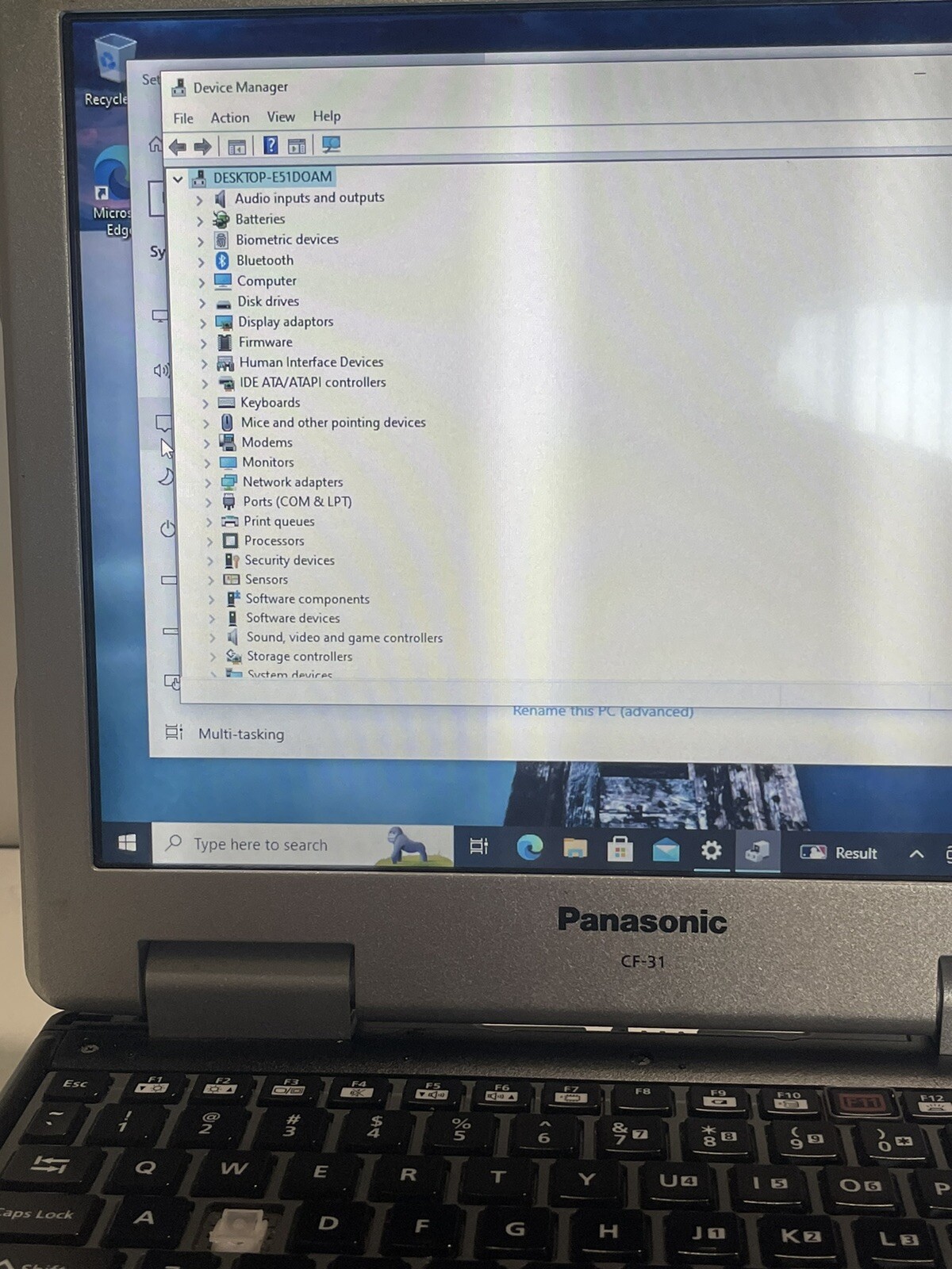 Panasonic Toughbook CF-31 MK6 I5-7300U 2.70 ghz 16gb 250 gb SSD 4G W11