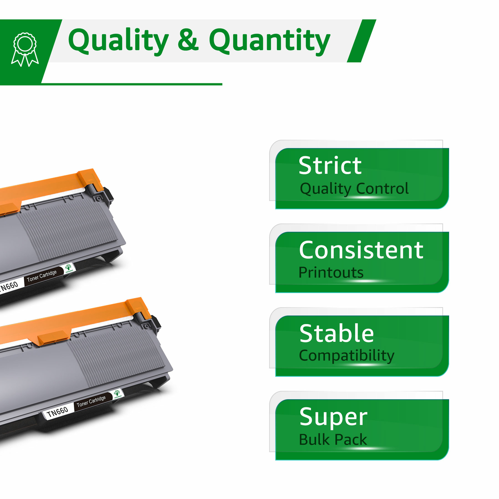 2X TN660 TN630 High Yield Toner Compatible For Brother HL2300D HL2320D HL2340DW