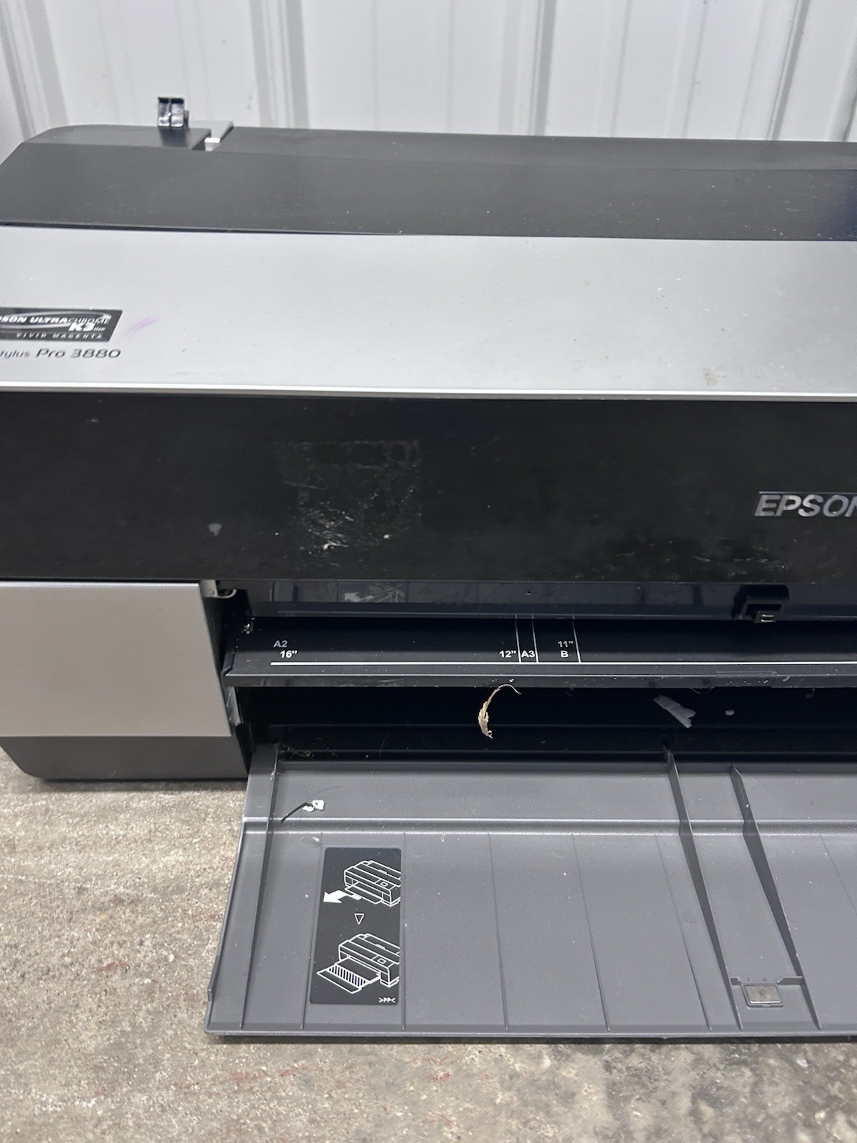 Epson Stylus Pro 3880 Large Format Inkjet Printer For Parts Not Working
