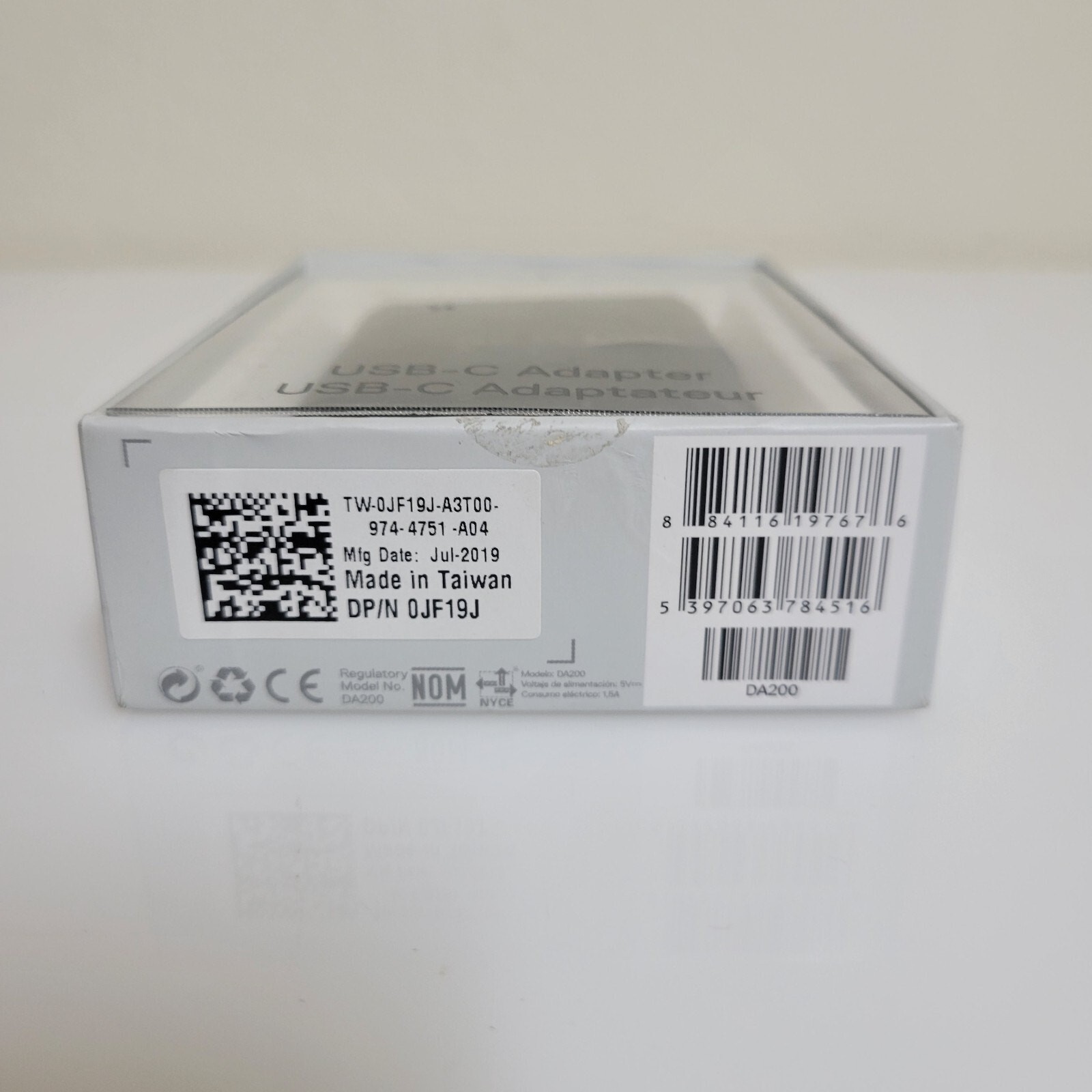 New Dell JF19J USB-C Adapter to HDMI USB 3.0 RJ45 Ethernet VGA Hub DA200