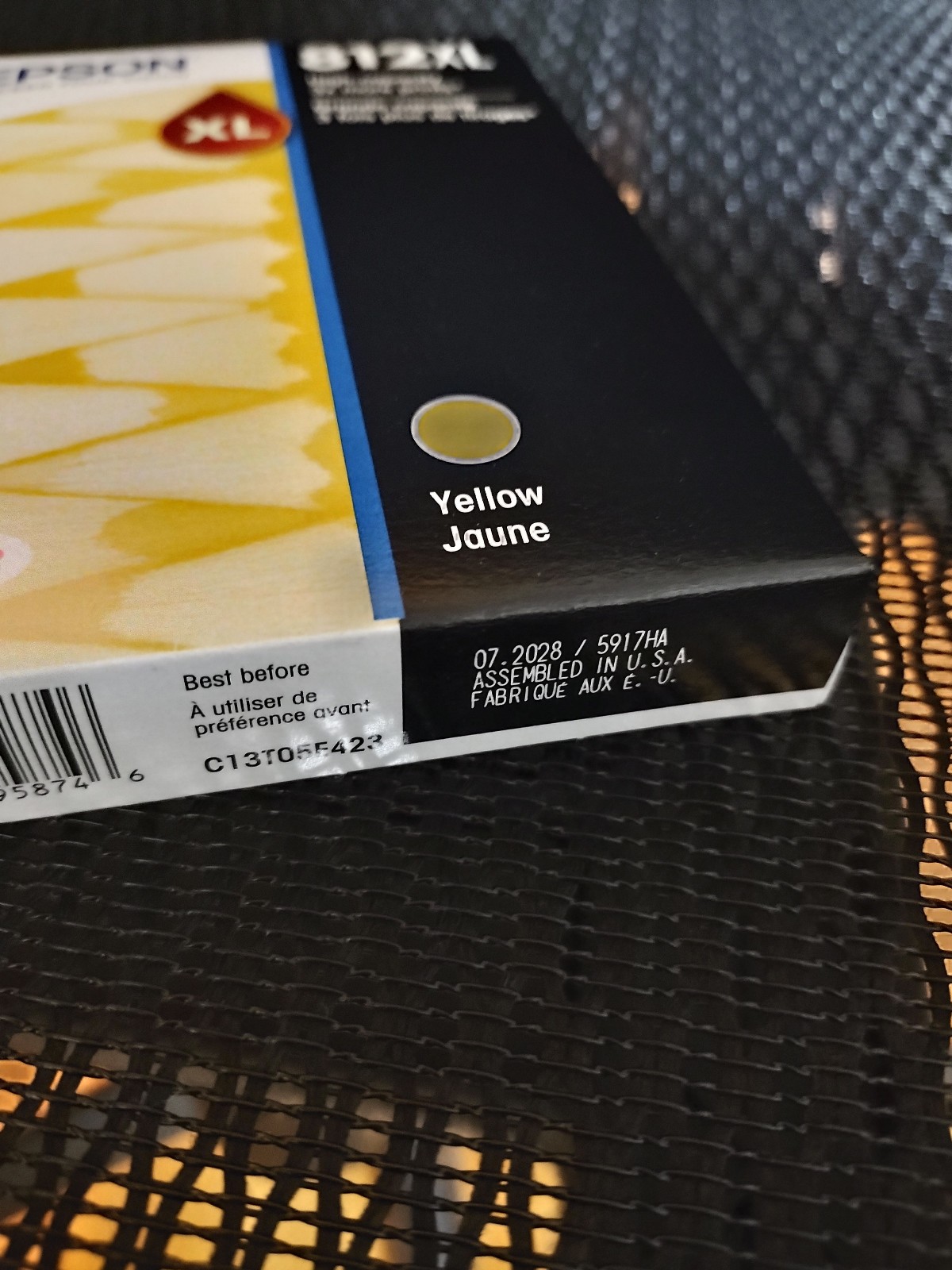 2028 GENUINE EPSON #812XL YELLOW INK WORKFORCE EC-C7000 WF-7820 WF-7840 WF-7310