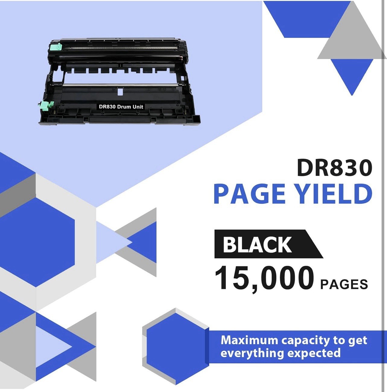 A52-DR830 Drum Unit 2 Pack Compatible Replacement for Brother DR-830 Printers