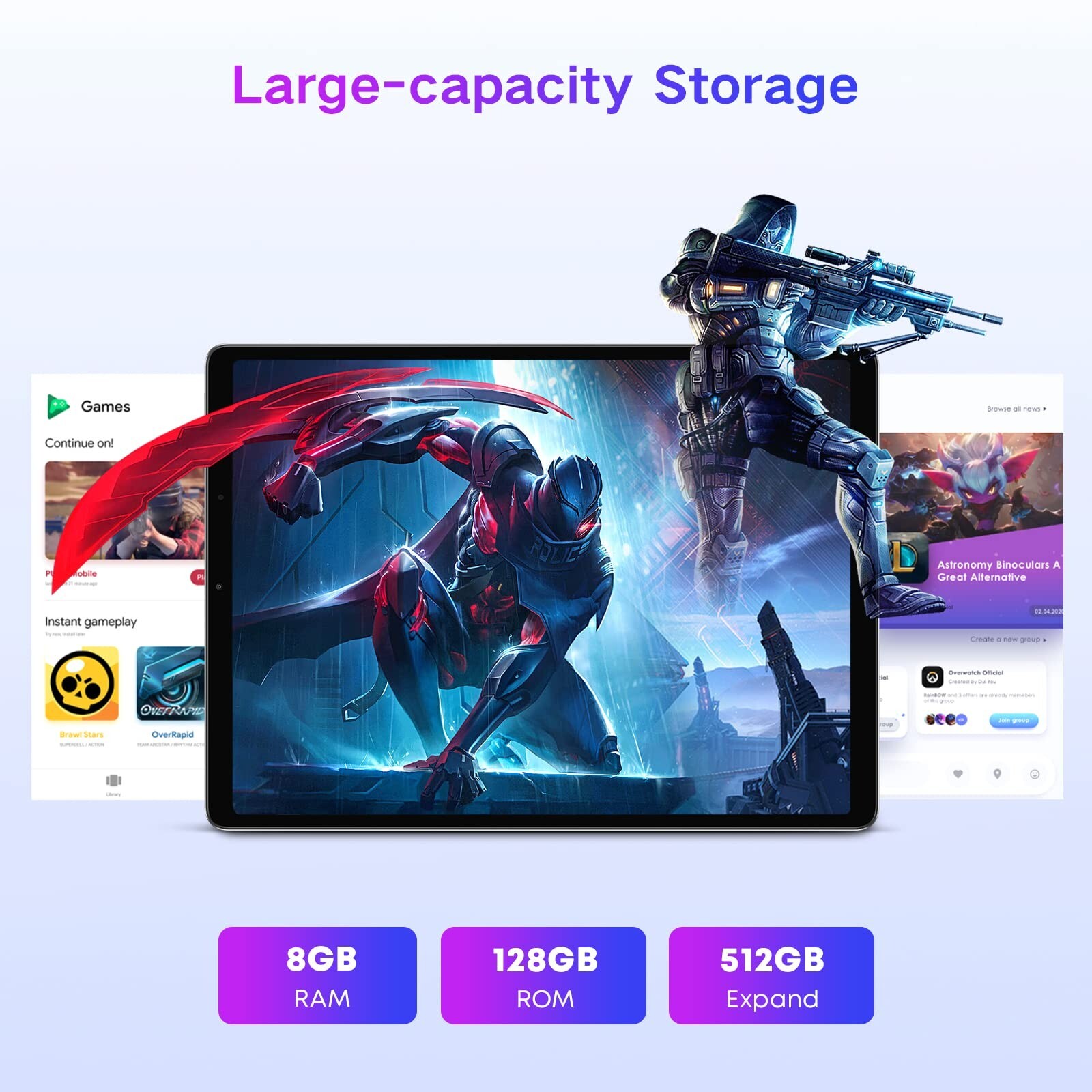 CHUWI 11in 2 in1 Android Tablet MT8183 Octa-Core 4+128G 13MP+8MP Dual Camera