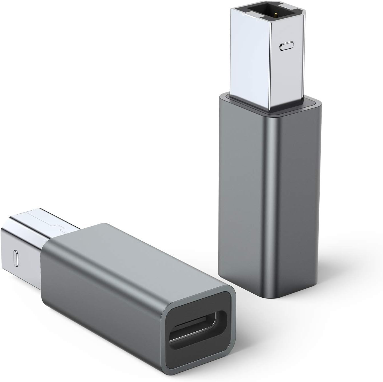 USB C Female to Printer Male Adapter (2-Pack), USB Type C to USB B Convert