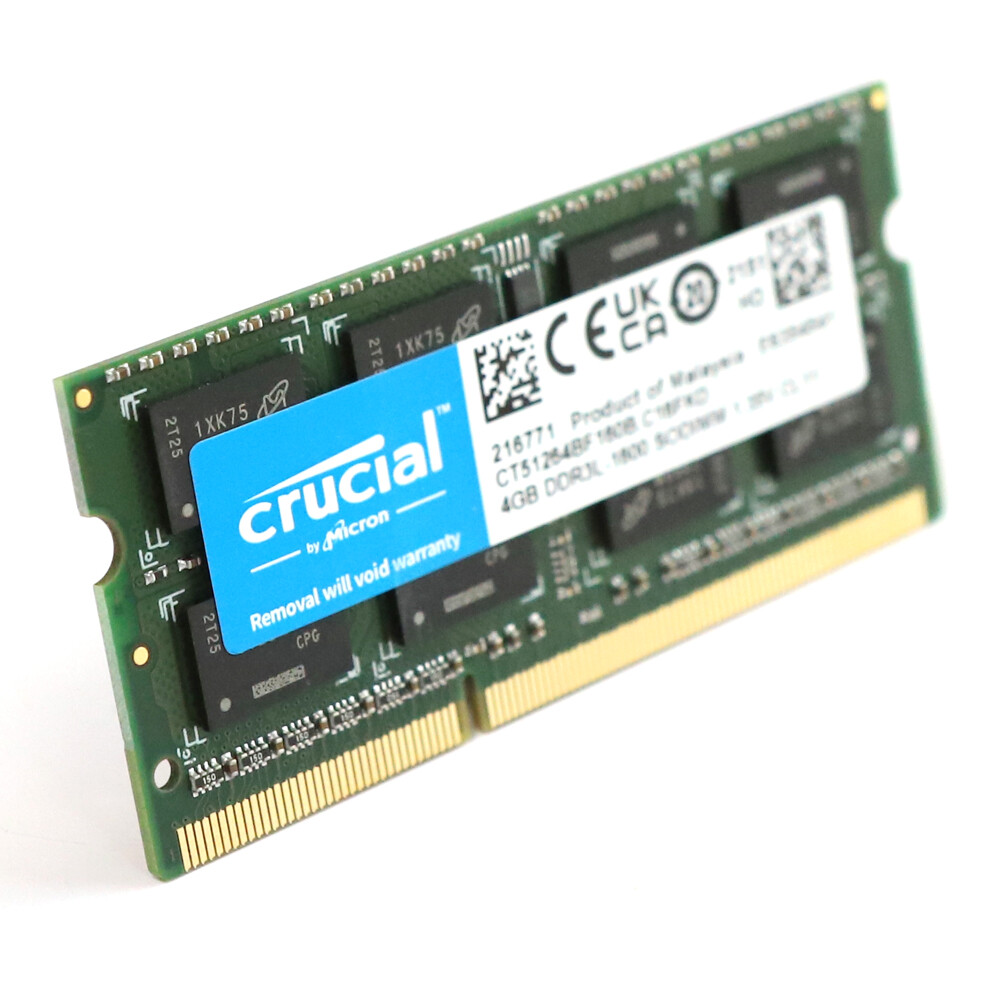 Crucial CT51264BF160B 4GB 1600MHz DDR3L SODIMM PC3L-12800 2RX8 Laptop Memory