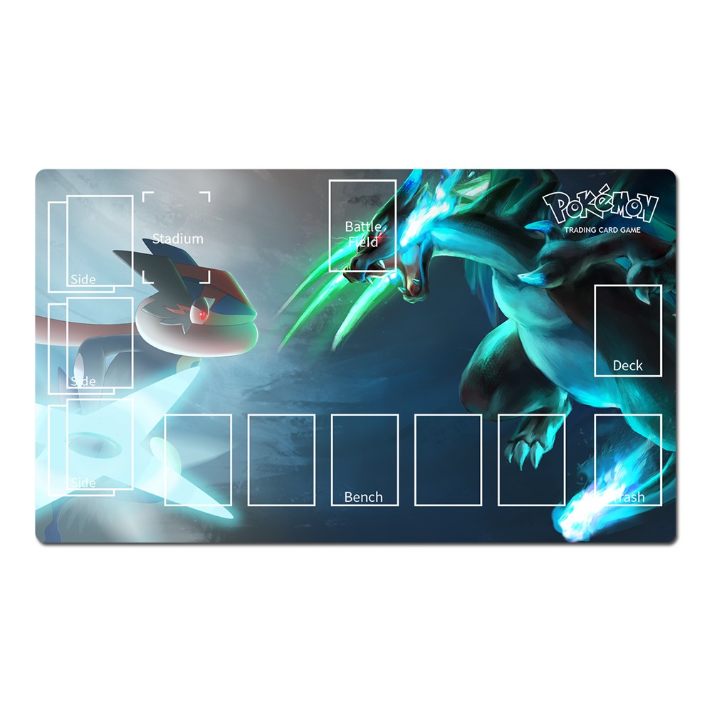 Pokemon Playmat Mega Charizard X Greninja TCG CCG Pad Card Game Mat Mousepad