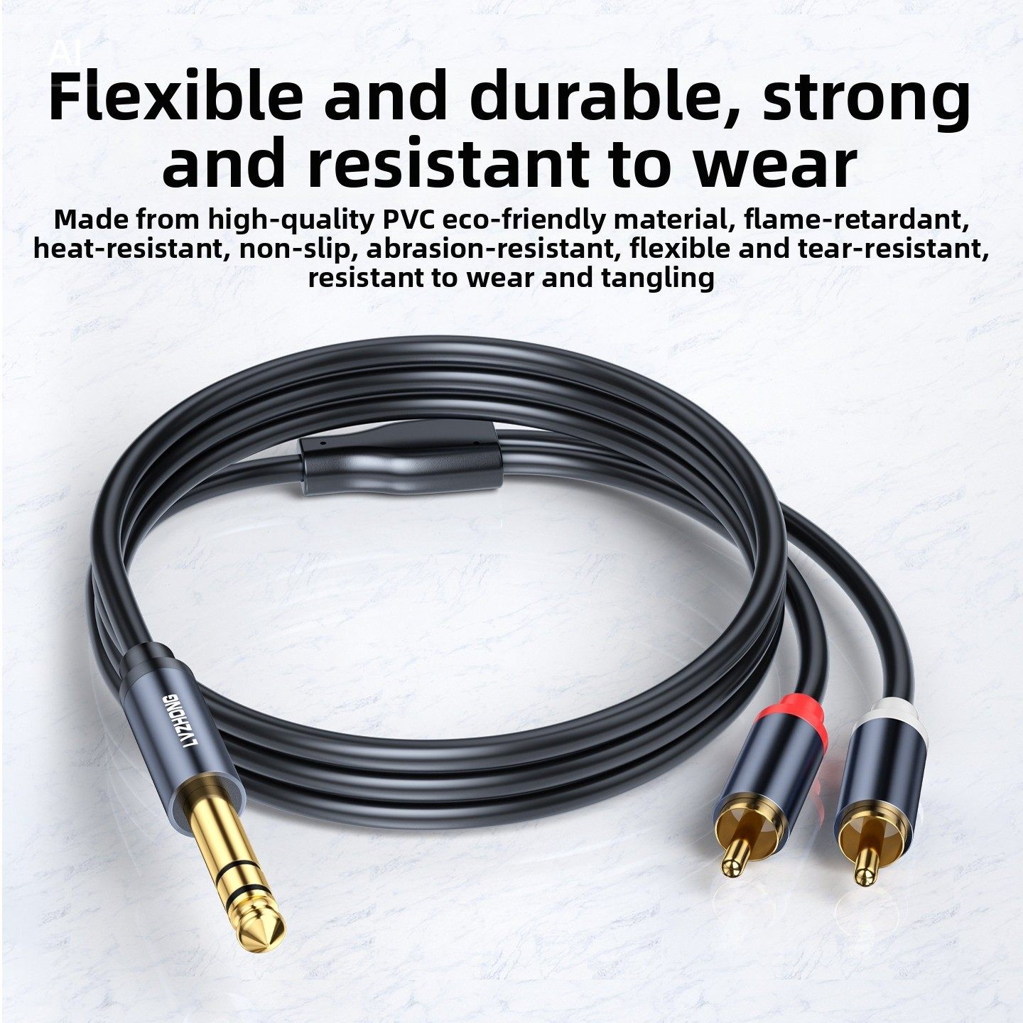 6.35mm Jack to Dual RCA Audio Cable – 0.5m-10m Options, High-Quality Connection