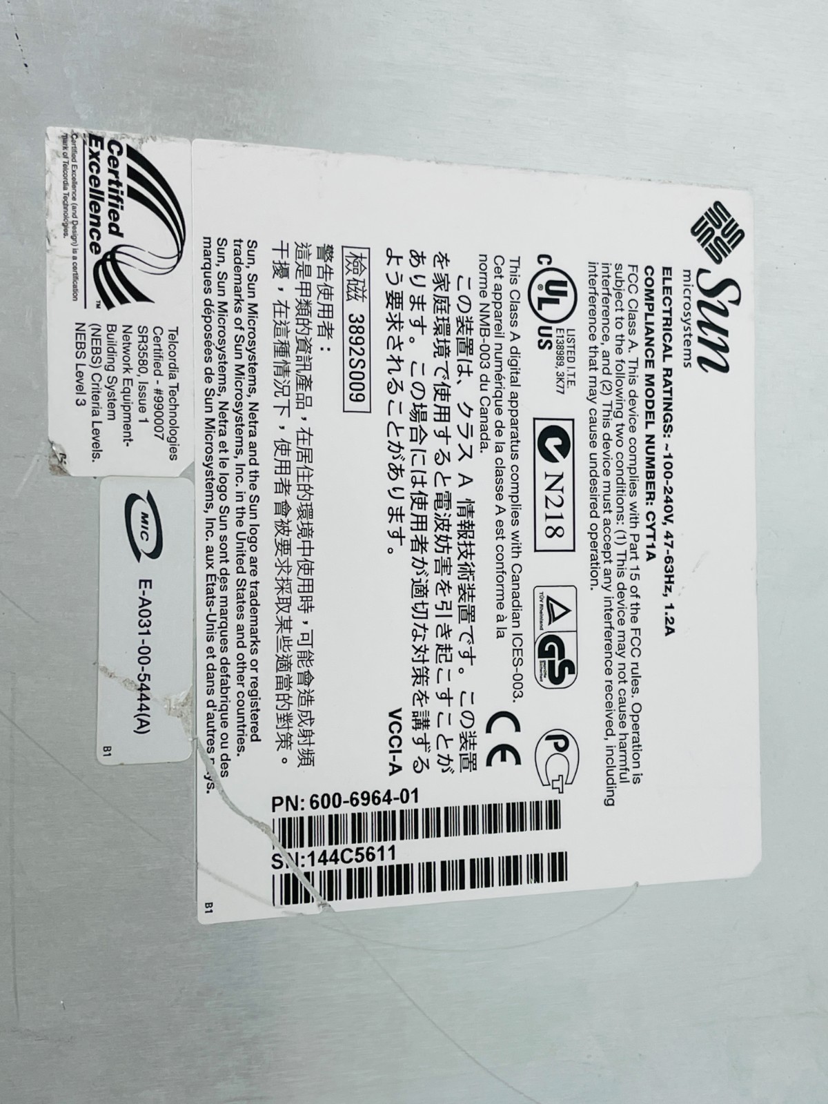 USED – Sun Microsystems Netra st D130 Storage Array Enclosure CYT1A (No HDD)