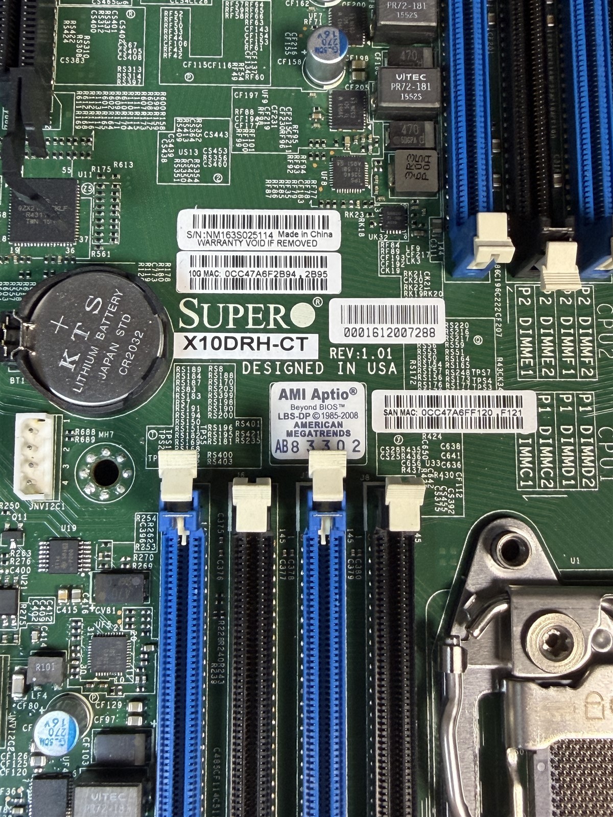 Supermicro X10DRH-CT Dual LGA 2011-3 E-ATX Motherboard LSI 3108 10GbE I/O Shield