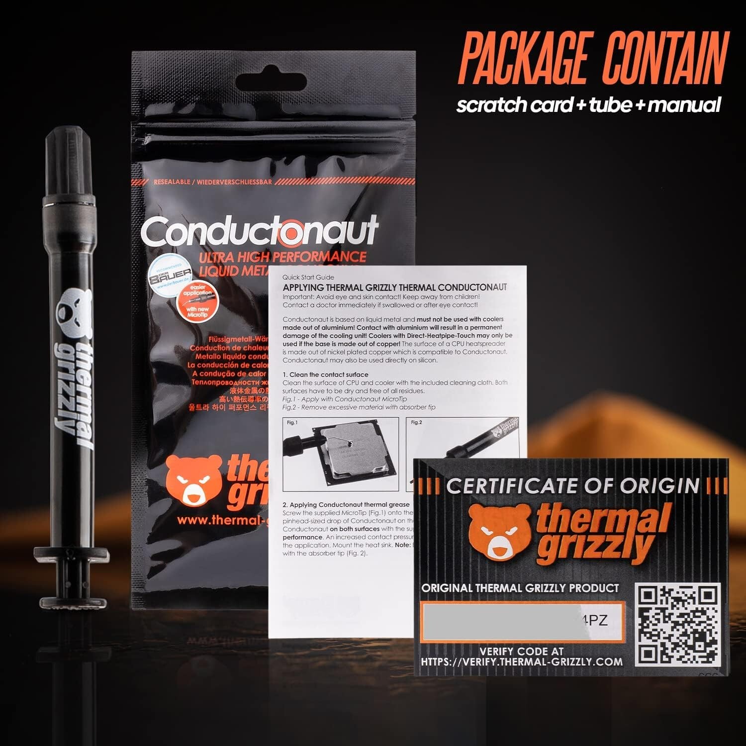 Liquid Metal Thermal Paste 1g – High Conductivity, CPU/GPU Cooling, Extra Tips