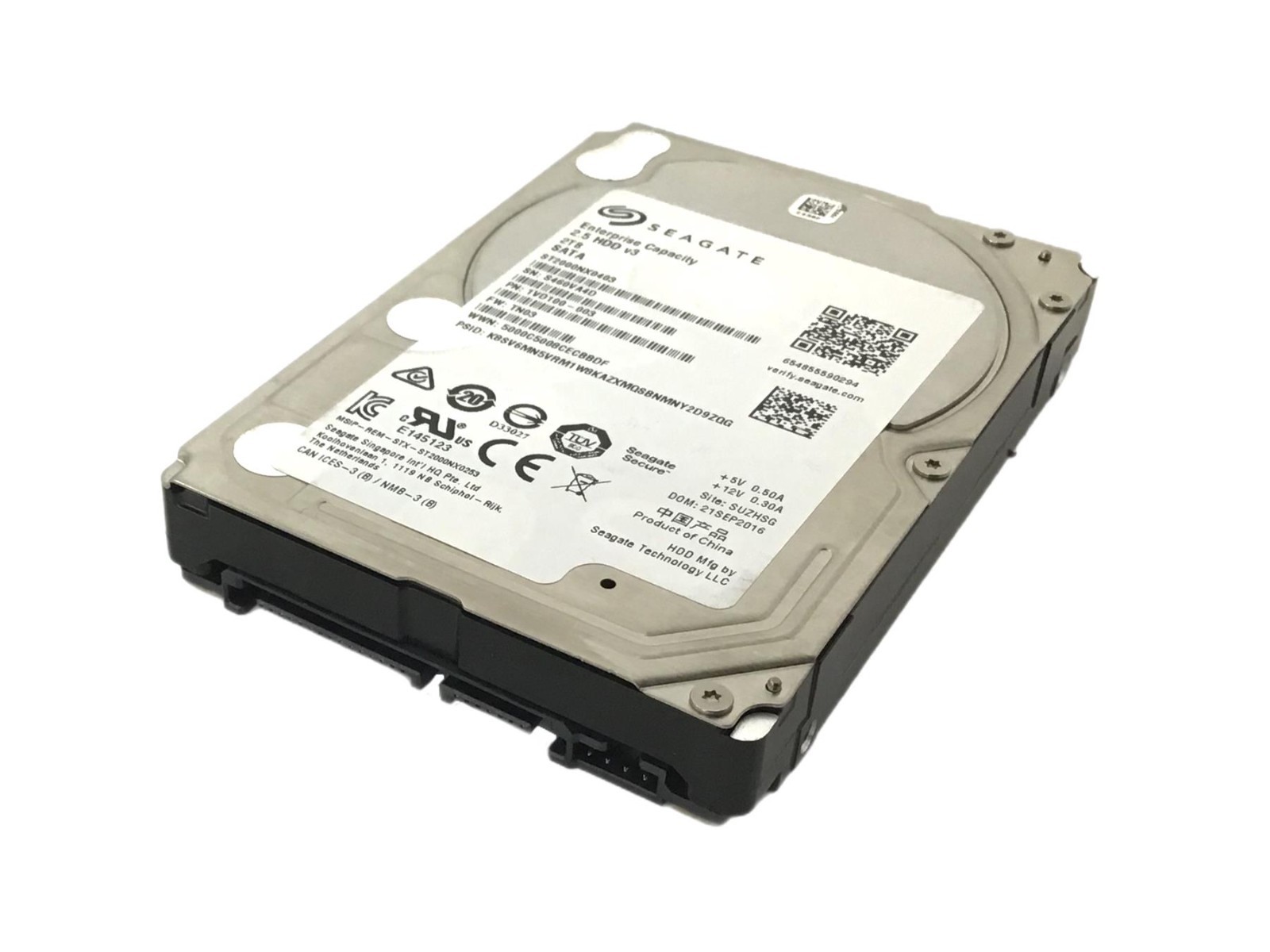 2TB SATA 2.5″ Seagate 512n Enterprise Capacity 2.5 HDD v3 Drive 7200 RPM 6Gbps