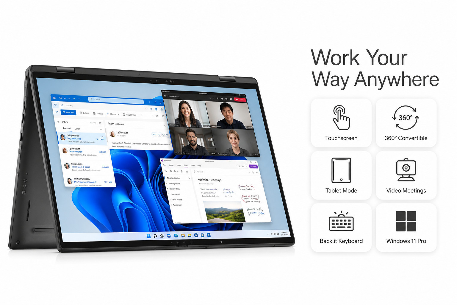 Dell Latitude 7430 2-in-1 i5 16GB RAM 512GB SSD Touch Win11 Pro Laptop