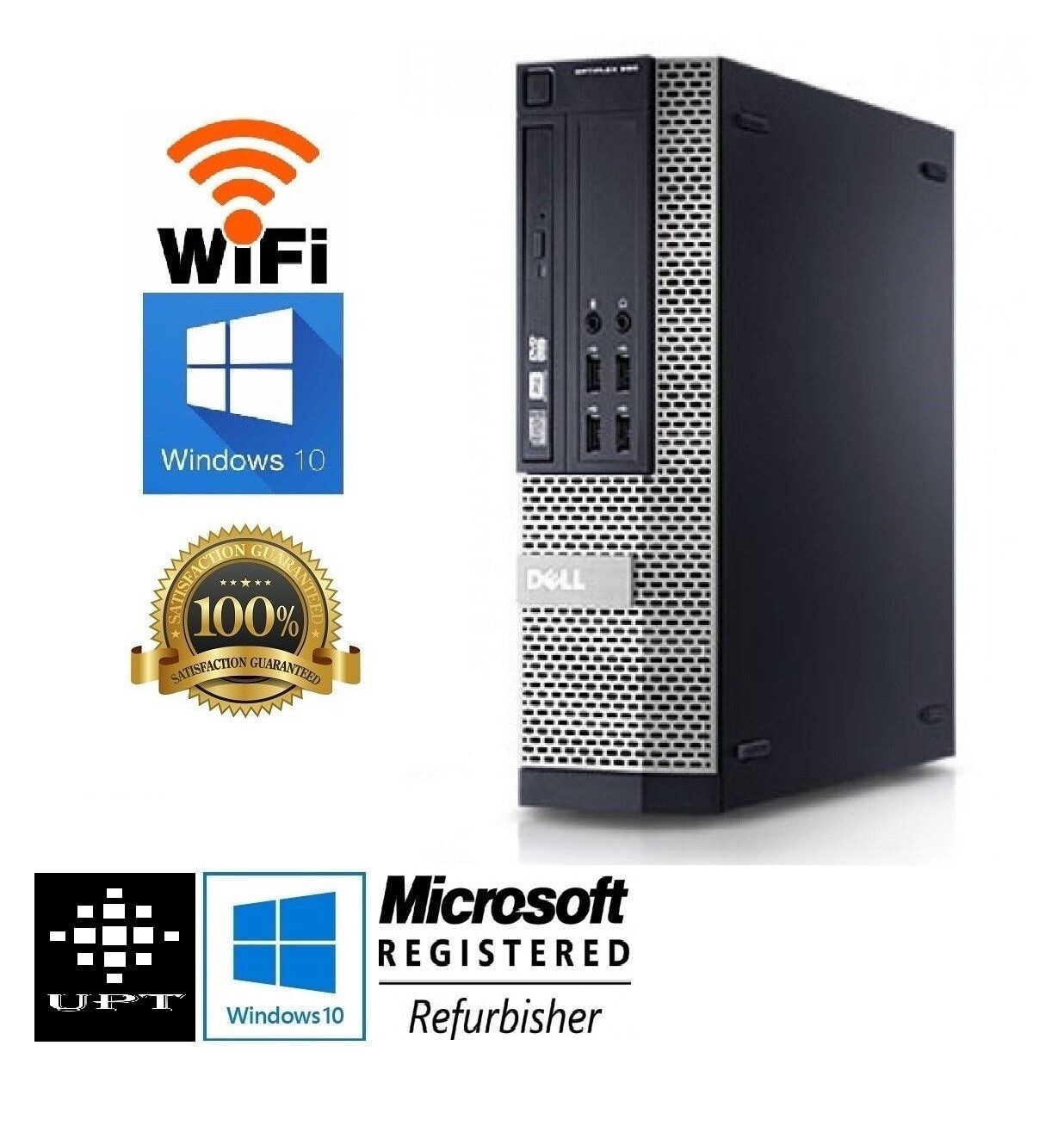 Dell OptiPlex Intel Core i5 16GB RAM 240GB SSD Windows 10 PRO Dual 22″ LCD Wi-Fi