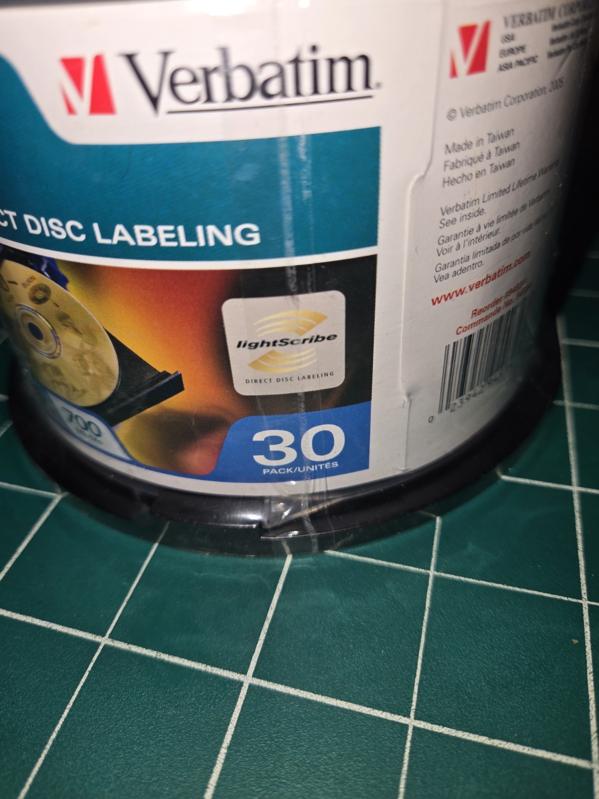 Verbatim LightScribe CD-R 30 Pack Spindle 52X 700MB 80Min Sealed